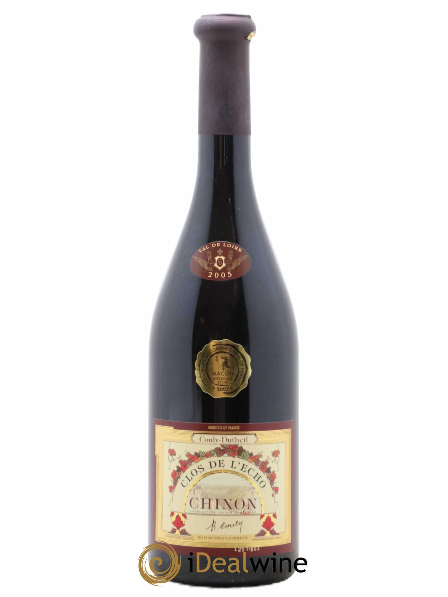 Chinon Clos de l'Echo Couly-Dutheil 2005 - Lot de 1 bouteille - 0
