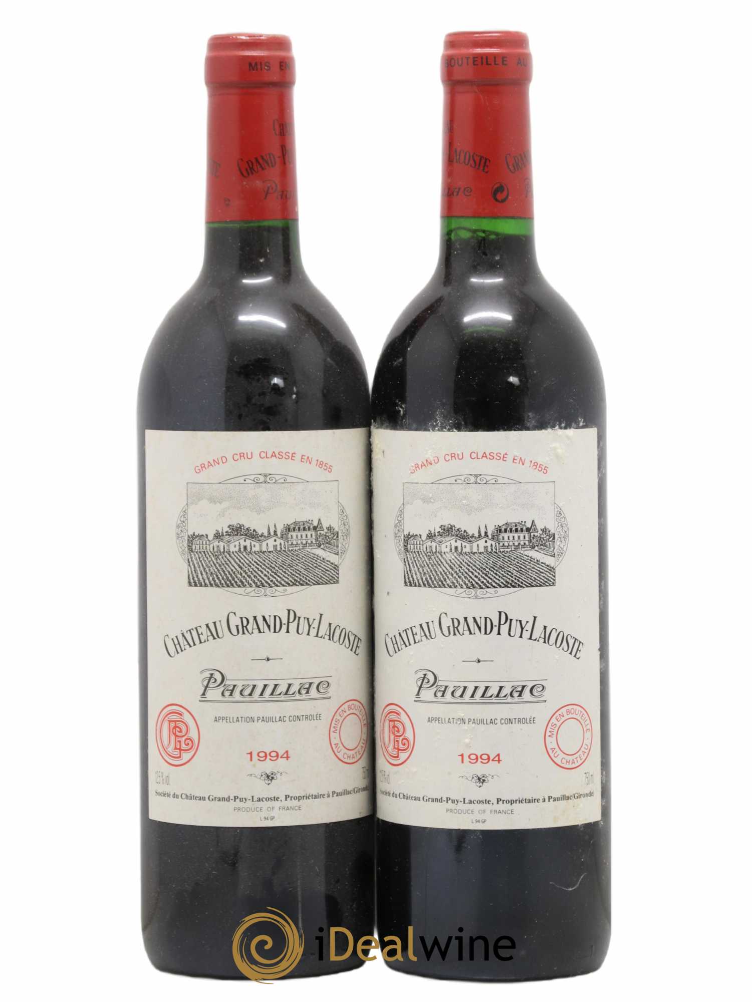 Château Grand Puy Lacoste 5ème Grand Cru Classé 1994 - Lot de 2 bouteilles - 0