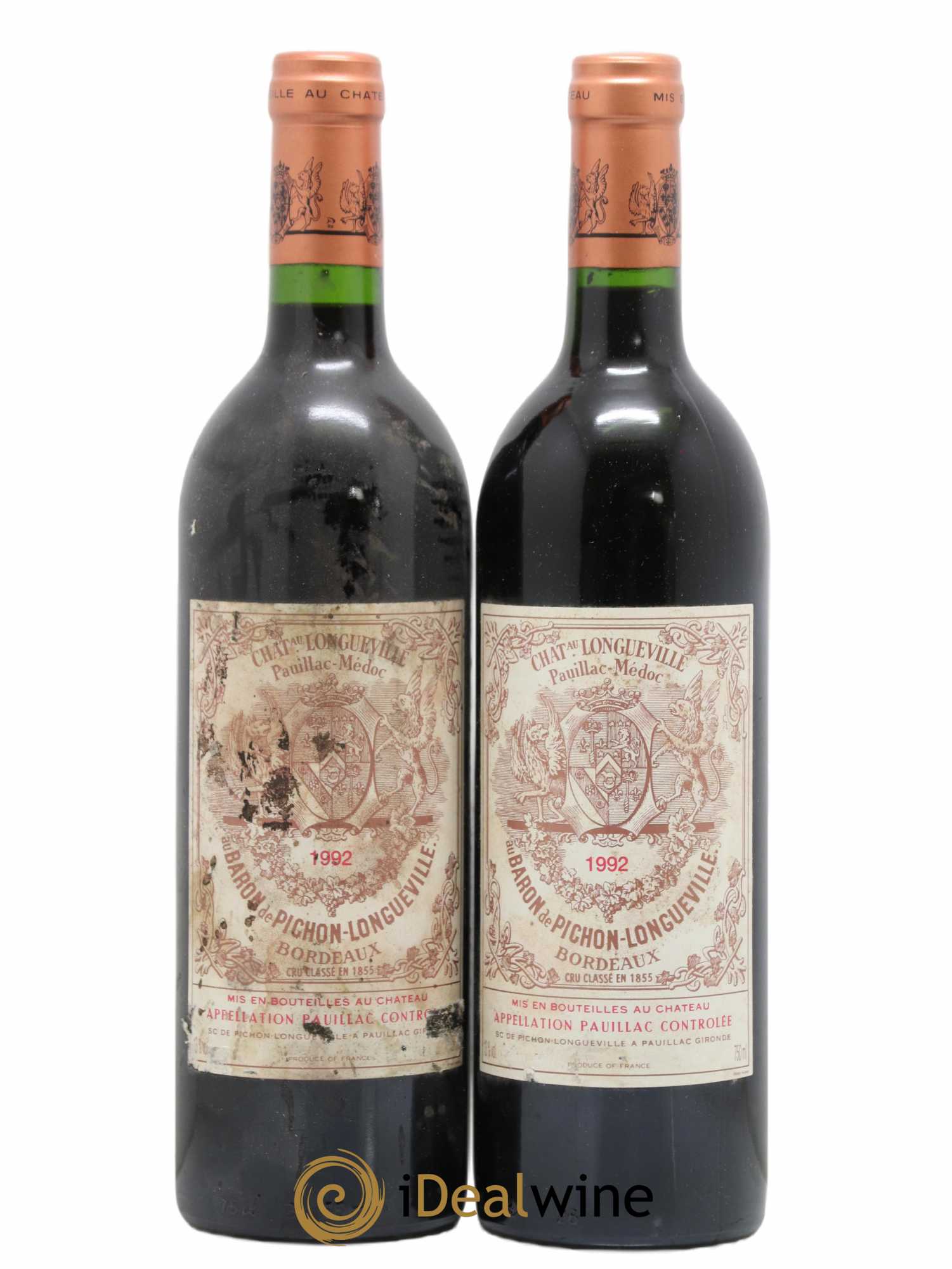 Pichon Longueville Baron 2ème Grand Cru Classé 1992 - Lot de 2 bouteilles - 0