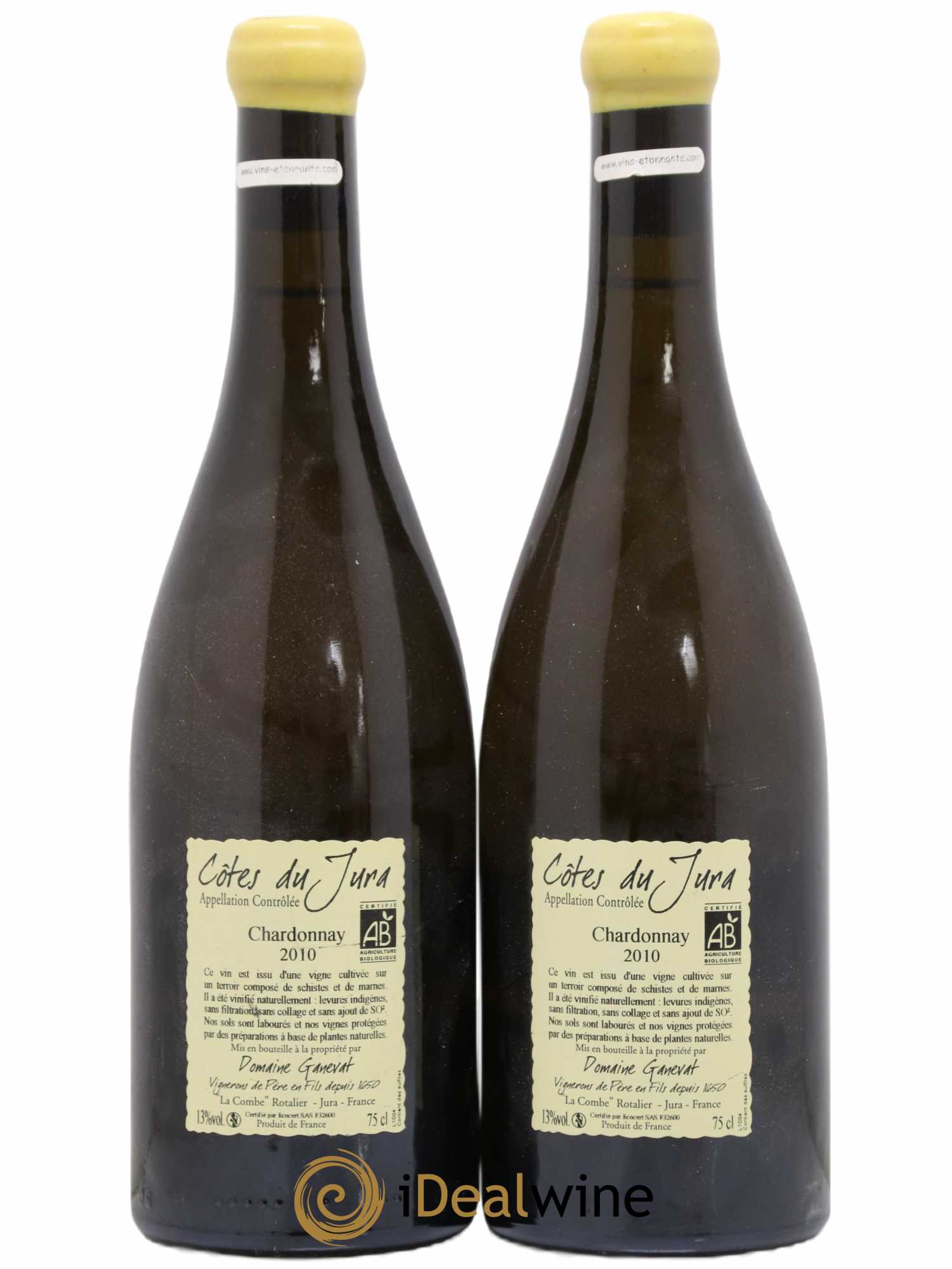 Côtes du Jura Grusse en Billat Jean-François Ganevat (Domaine) 2010 - Lot de 2 bouteilles - 1