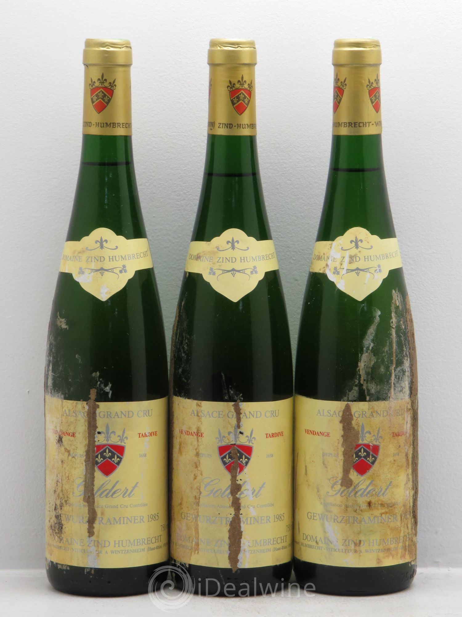 Alsace Gewurztraminer Vendanges Tardives Zind-Humbrecht (Domaine) Goldert 1985 - Lotto di 3 bottiglie - 0