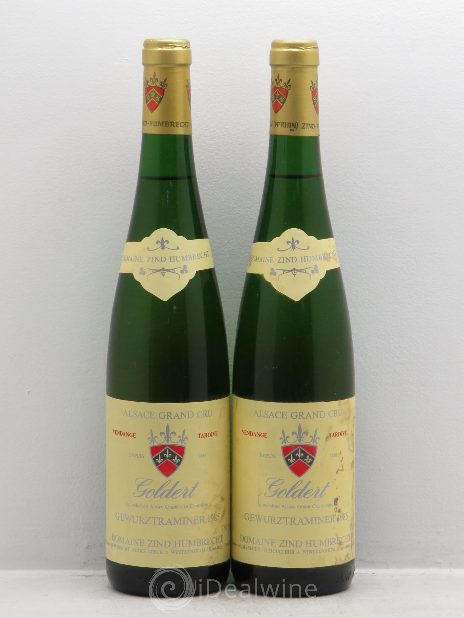 Alsace Gewurztraminer Vendanges Tardives Zind-Humbrecht (Domaine) Goldert 1985 - Lotto di 2 bottiglie - 0