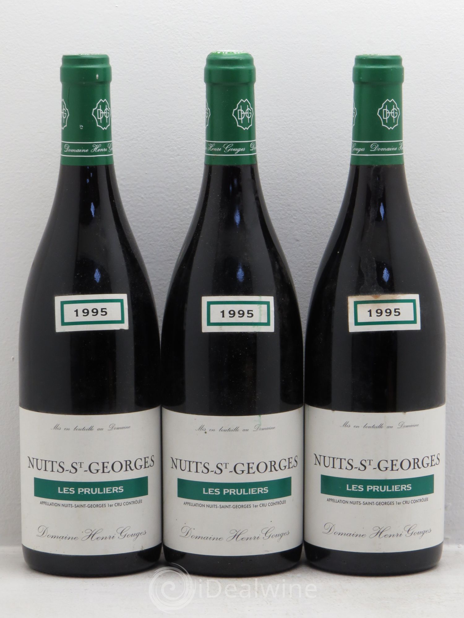 Nuits-Saint-Georges 1er Cru Les Pruliers Henri Gouges 1995 - Lot de 3 bouteilles - 0