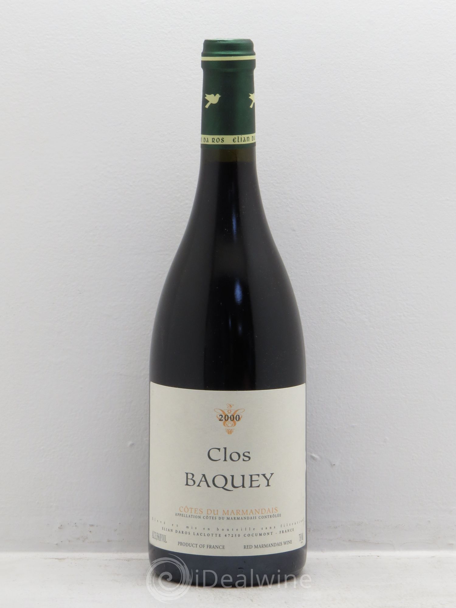 Côtes du Marmandais Elian Da Ros (Domaine) Clos Baquey 2000 - Lot de 1 bouteille - 0