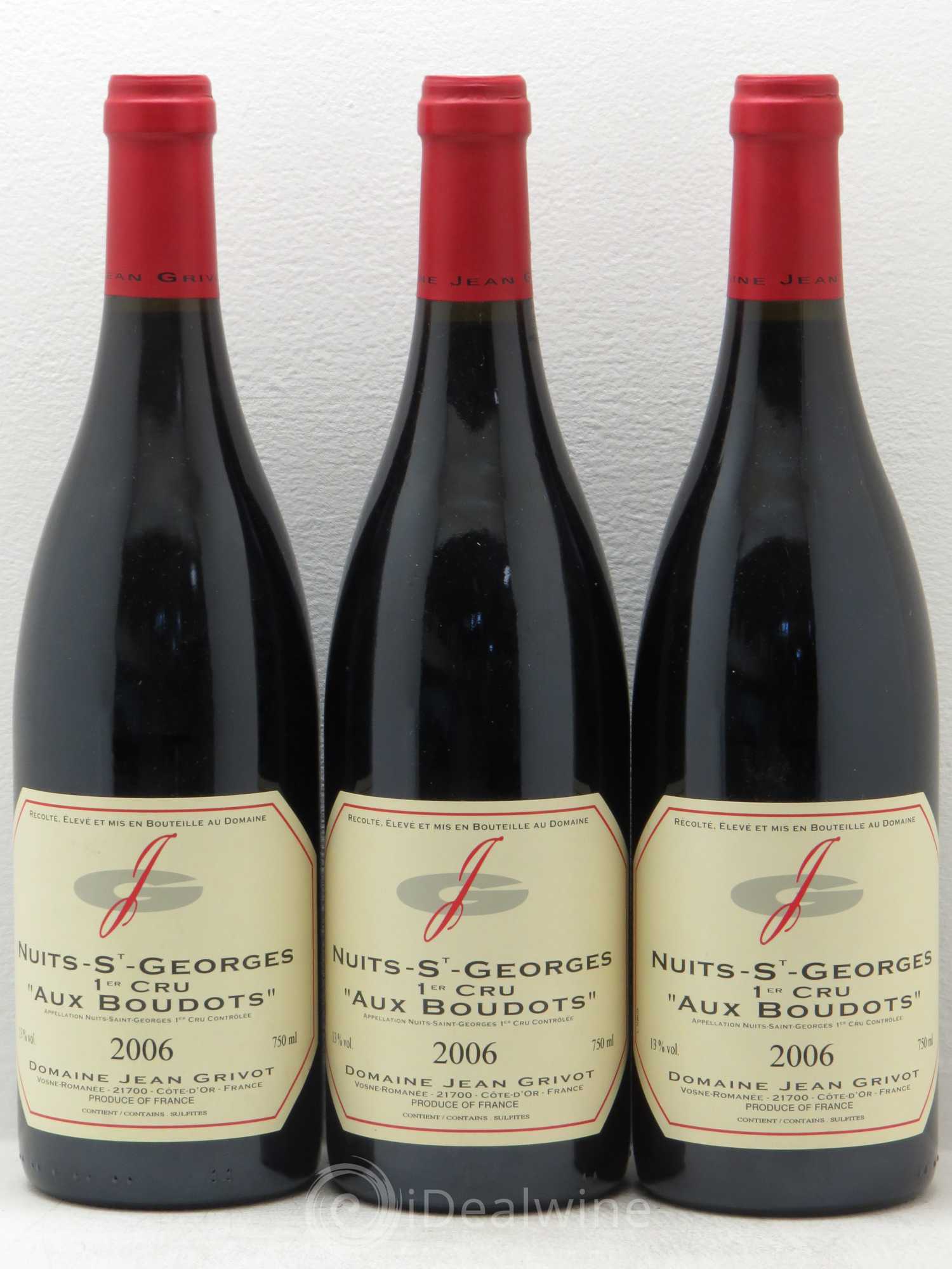 Nuits-Saint-Georges 1er Cru Aux Boudots Jean Grivot 2006 - Lot de 3 bouteilles - 0