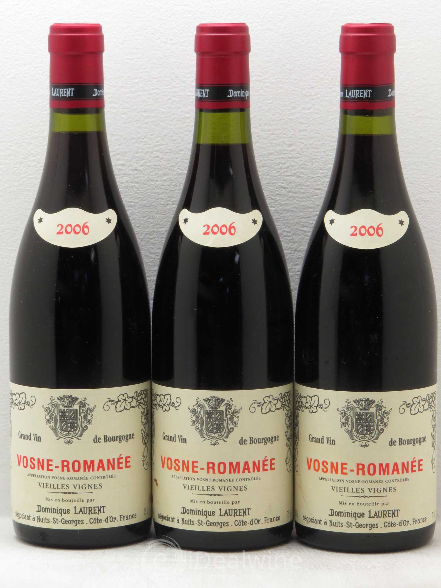 Vosne-Romanée Dominique Laurent 2006 - Posten von 3 Flaschen - 0