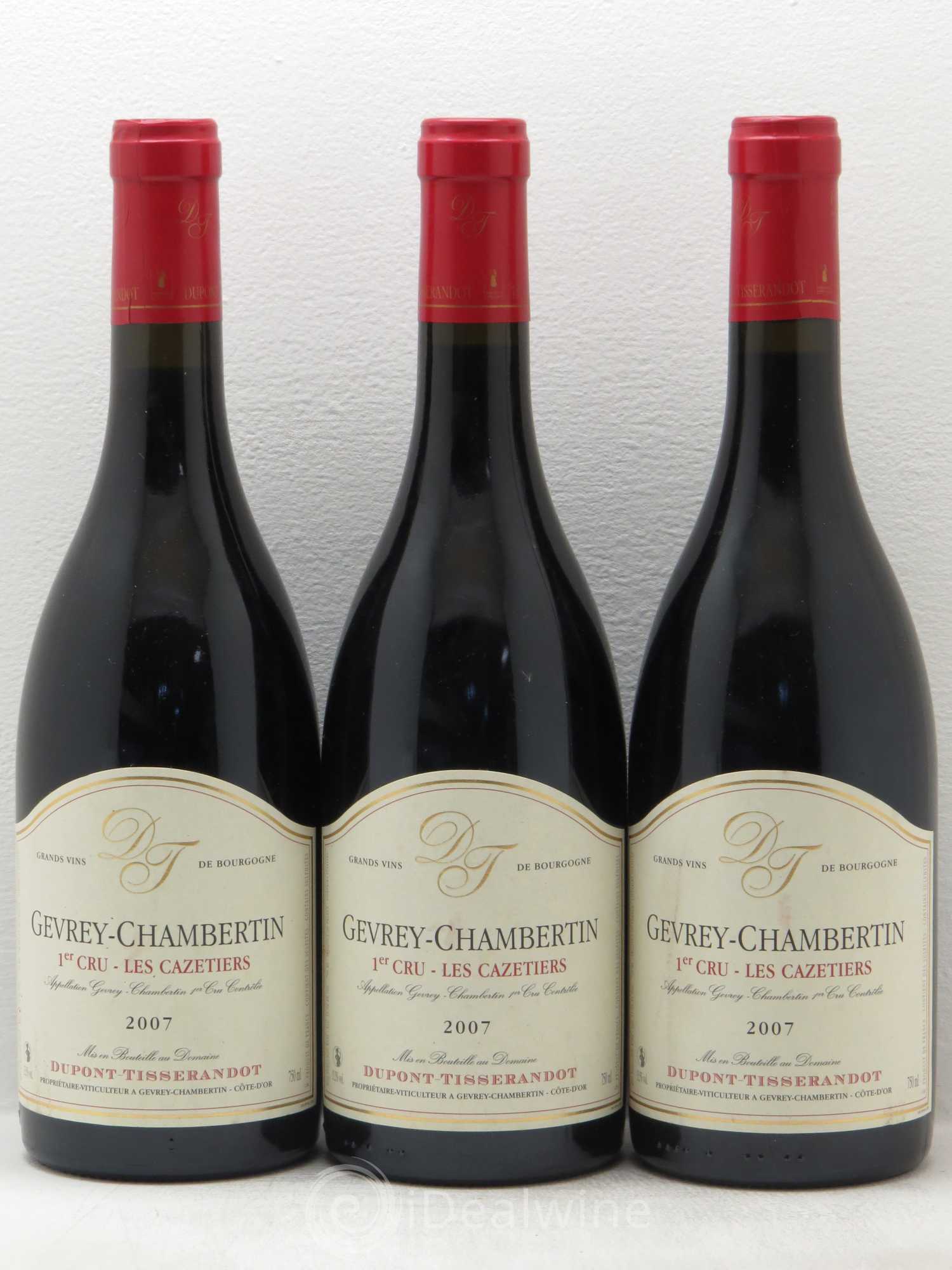 Gevrey-Chambertin 1er Cru Cazetiers Dupont-Tisserandot (Domaine) 2007 - Lot de 3 bouteilles - 0
