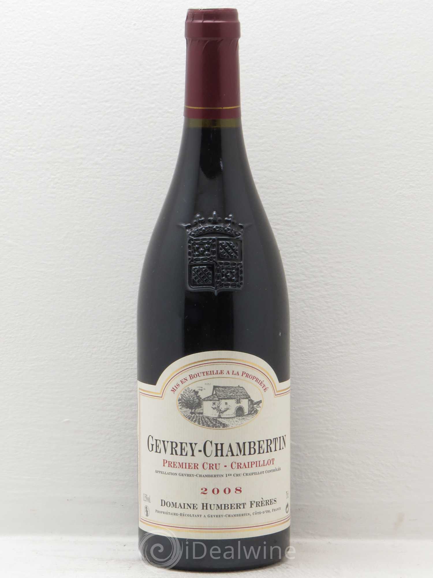 Gevrey-Chambertin 1er Cru Craipillot Humbert (Domaine) 2008 - Lot de 1 bouteille - 0