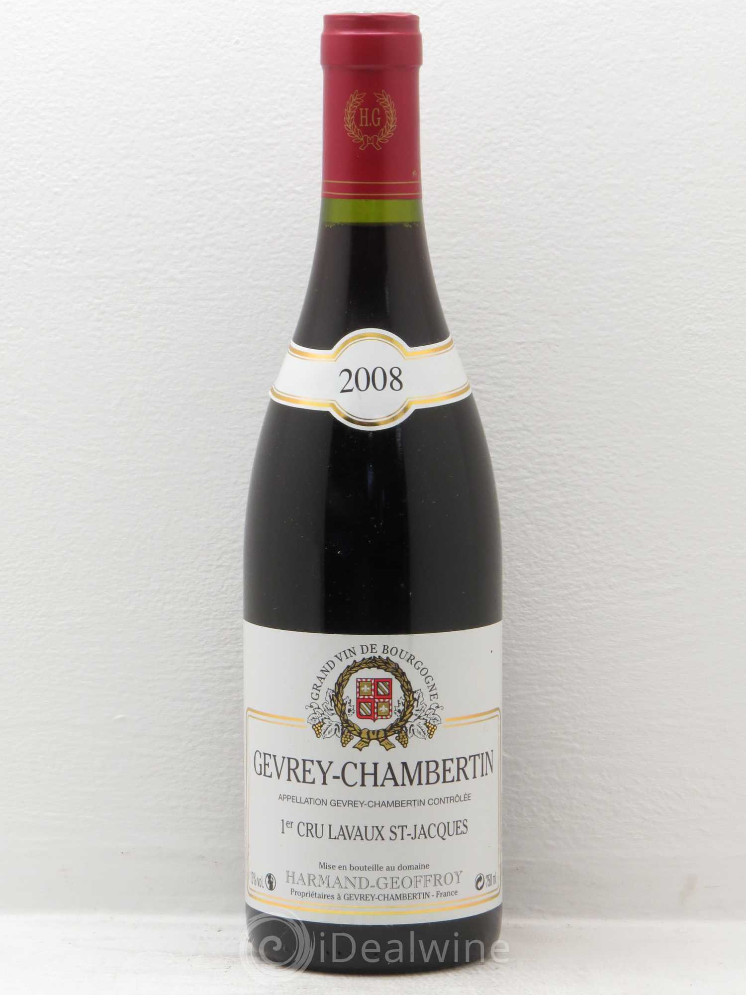 Gevrey-Chambertin 1er Cru Lavaux Saint Jacques Harmand-Geoffroy (Domaine) 2008 - Lot de 6 bouteilles - 0