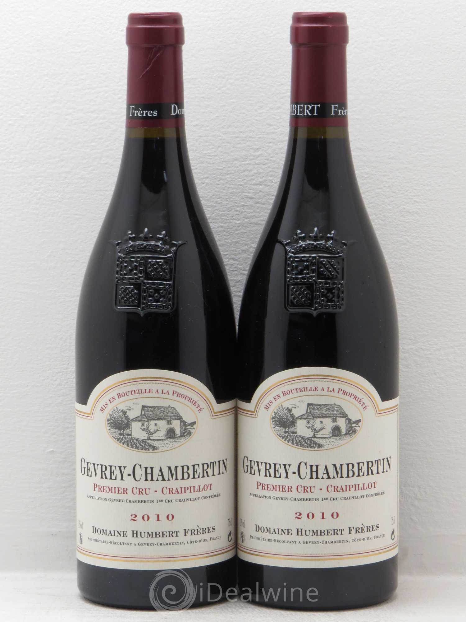 Gevrey-Chambertin 1er Cru Craipillot Humbert (Domaine) 2010 - Lot de 2 bouteilles - 0