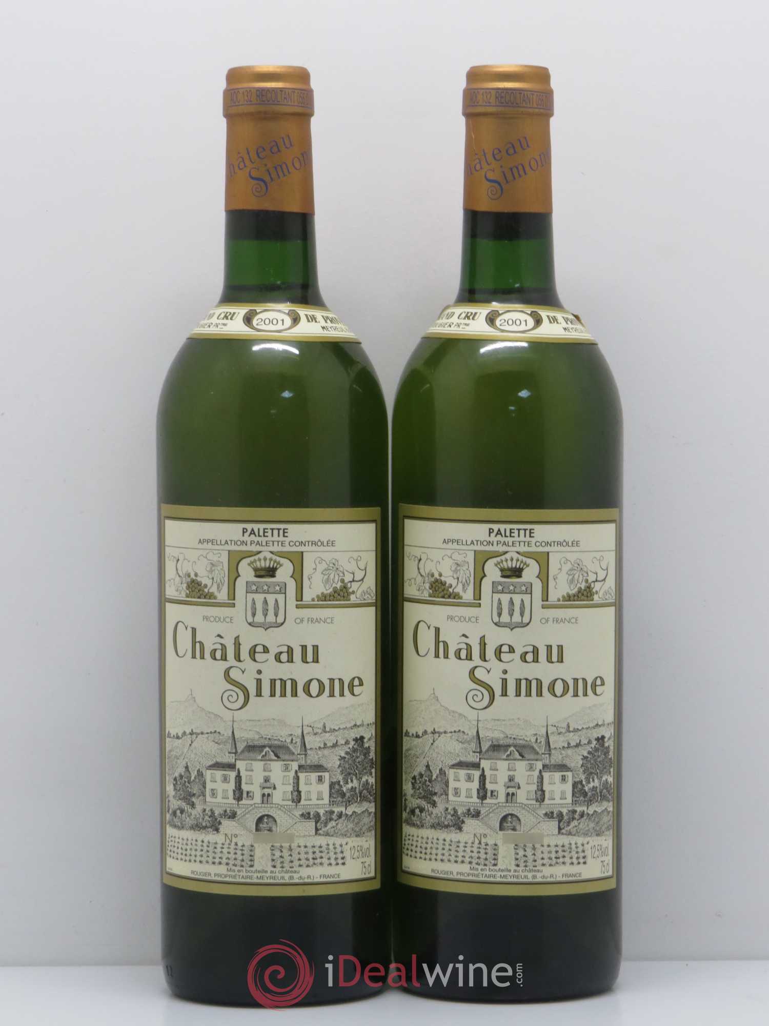 Palette Château Simone Famille Rougier 2001 - Lot de 2 bouteilles - 0