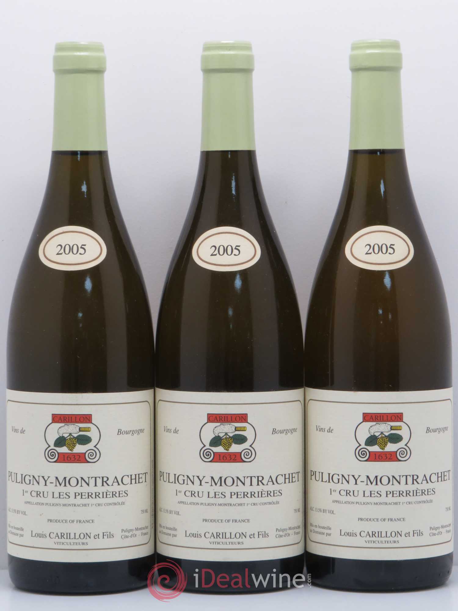 Puligny-Montrachet 1er Cru Les Perrières Louis Carillon & Fils 2005 - Lot de 3 bouteilles - 0