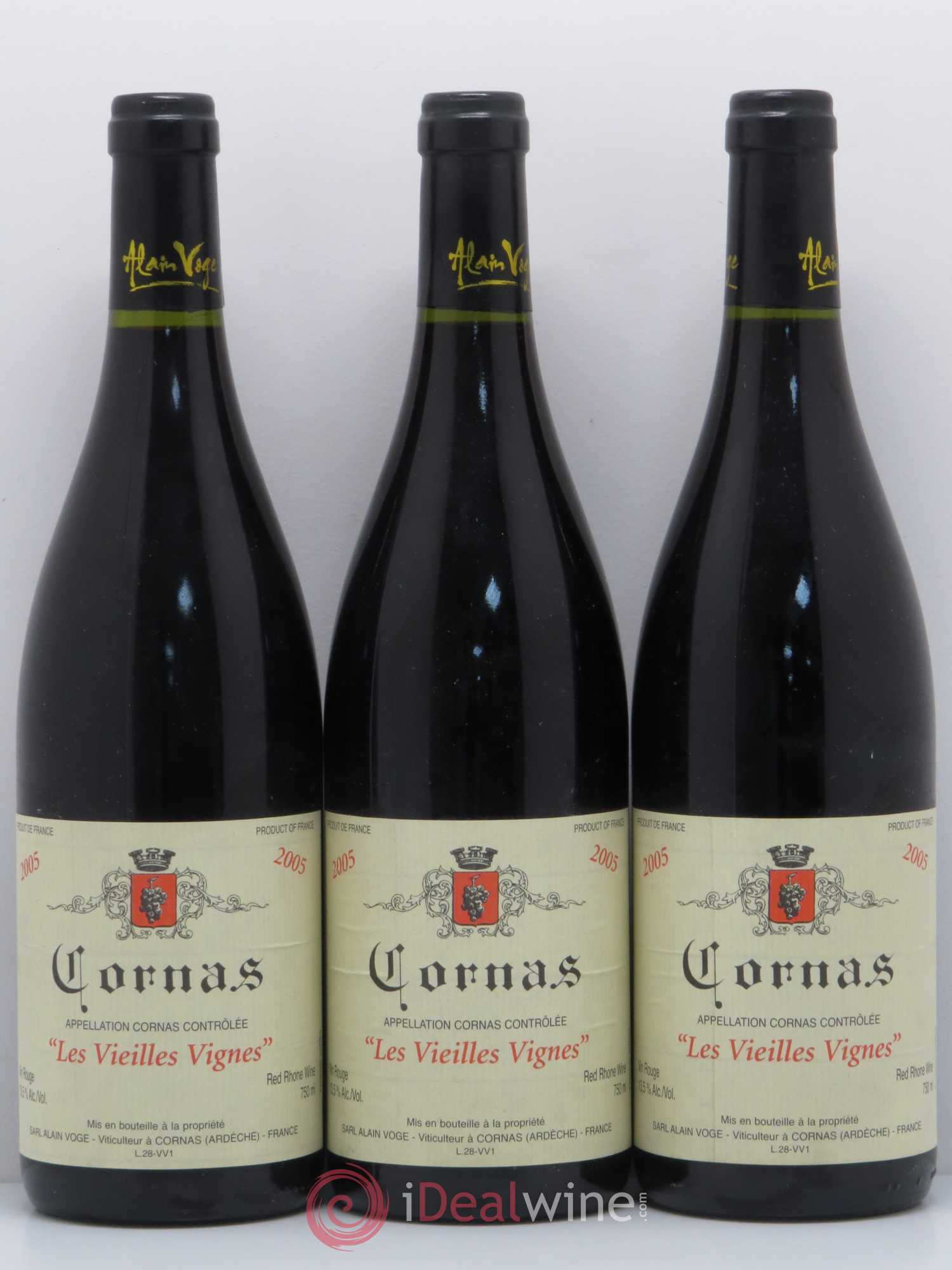 Cornas Les Vieilles Vignes Alain Voge (Domaine) 2005 - Lot de 3 bouteilles - 0