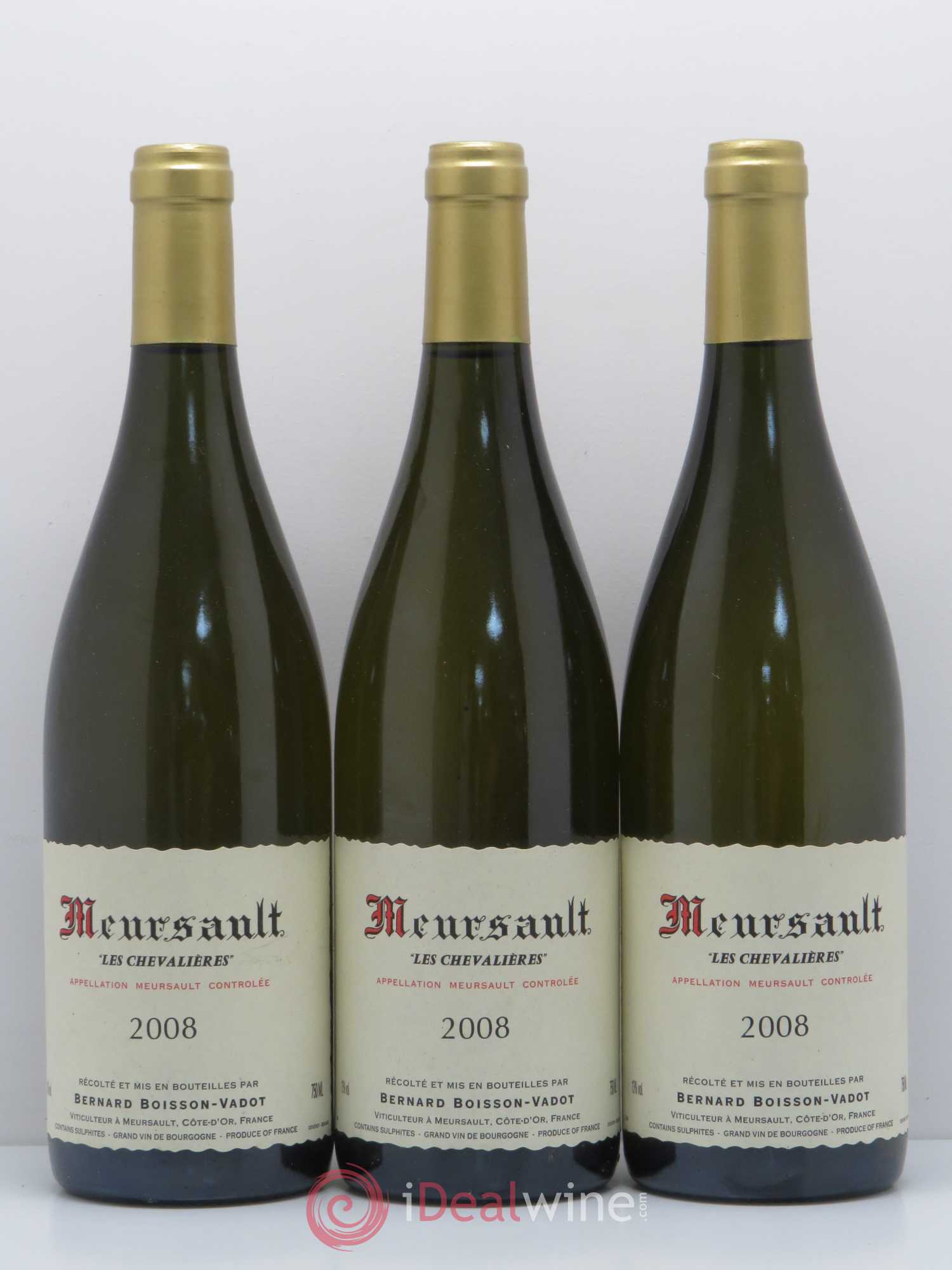 Meursault Les Chevalières Bernard Boisson Vadot 2008 - Posten von 3 Flaschen - 0
