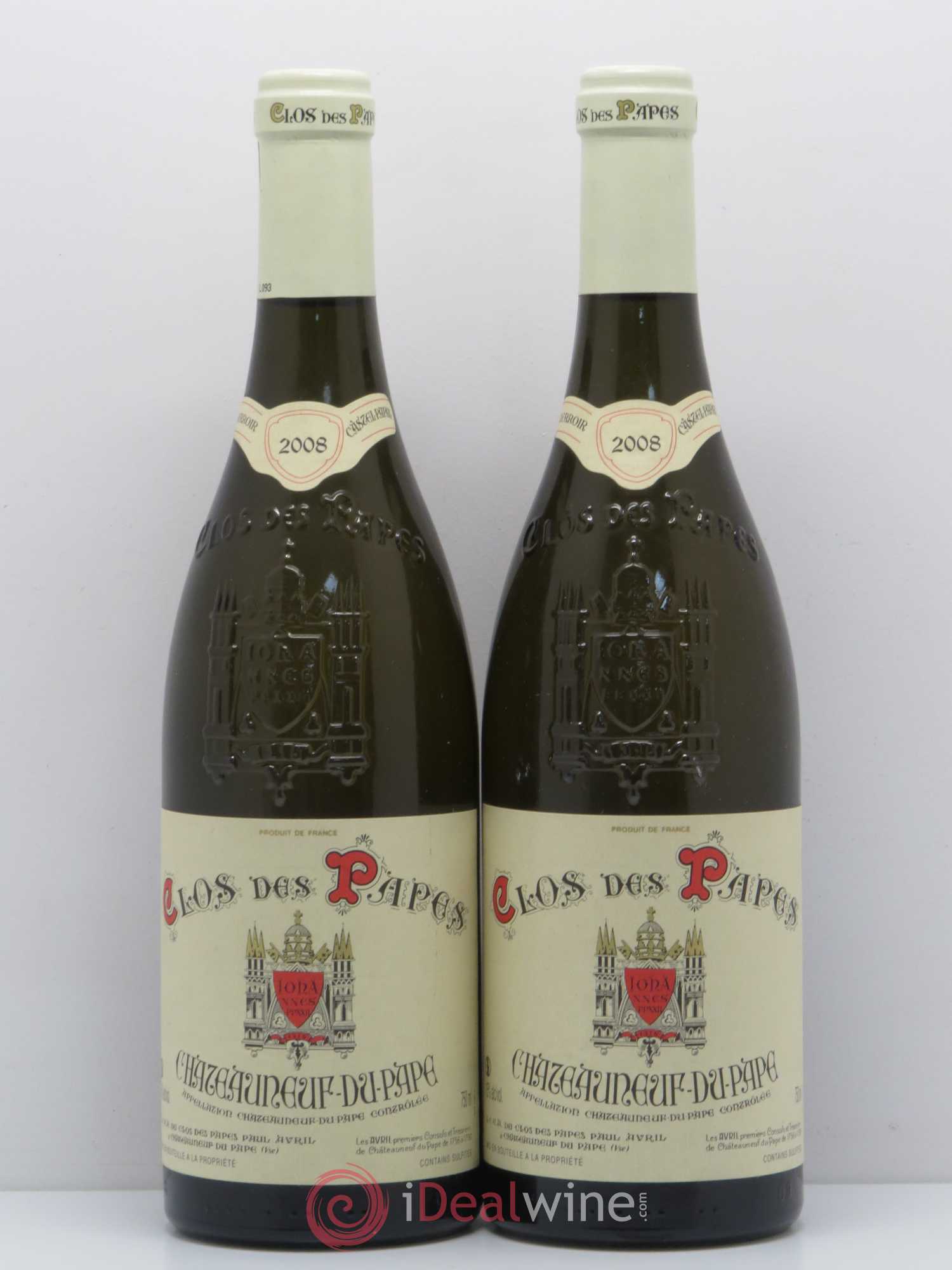 Châteauneuf-du-Pape Clos des Papes - Paul Avril 2008 - Lot de 5 bouteilles - 2