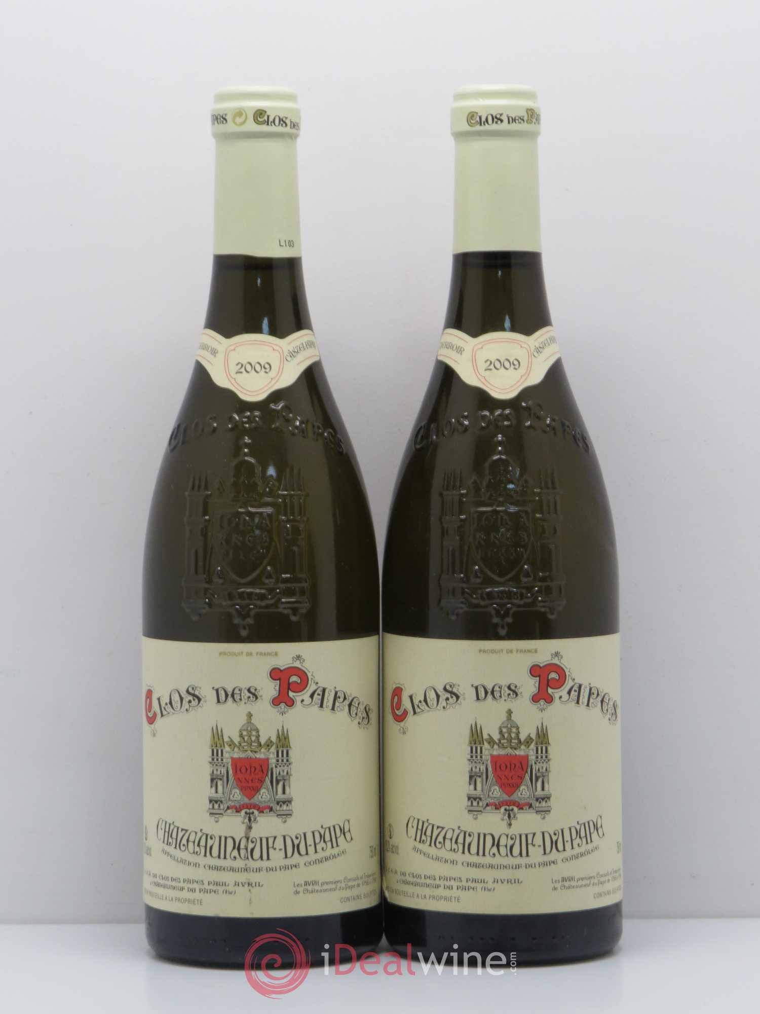 Châteauneuf-du-Pape Clos des Papes - Paul Avril 2009 - Lot de 2 bouteilles - 0
