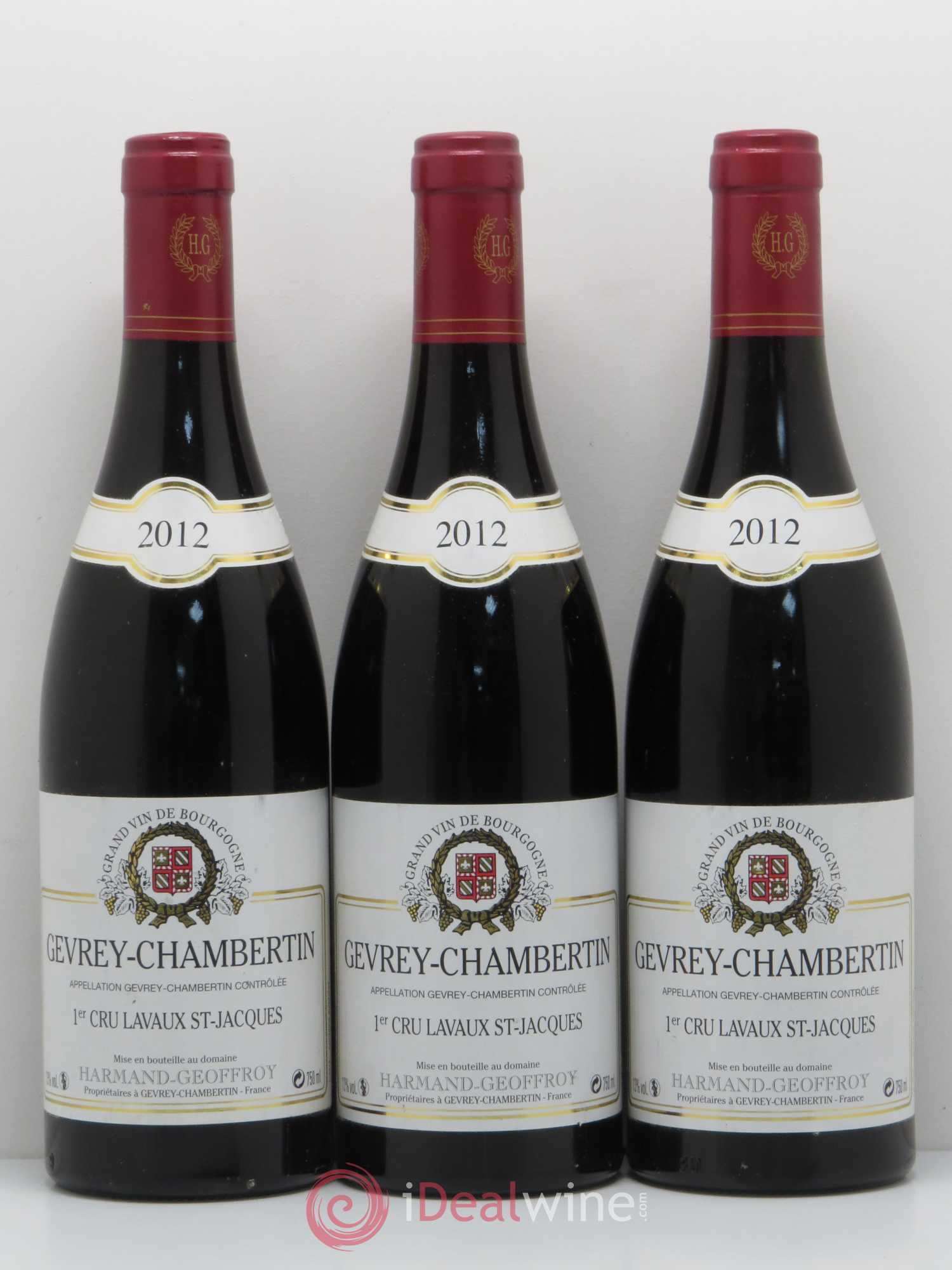 Gevrey-Chambertin 1er Cru Lavaux Saint Jacques Harmand-Geoffroy (Domaine) 2012 - Lot de 3 bouteilles - 0