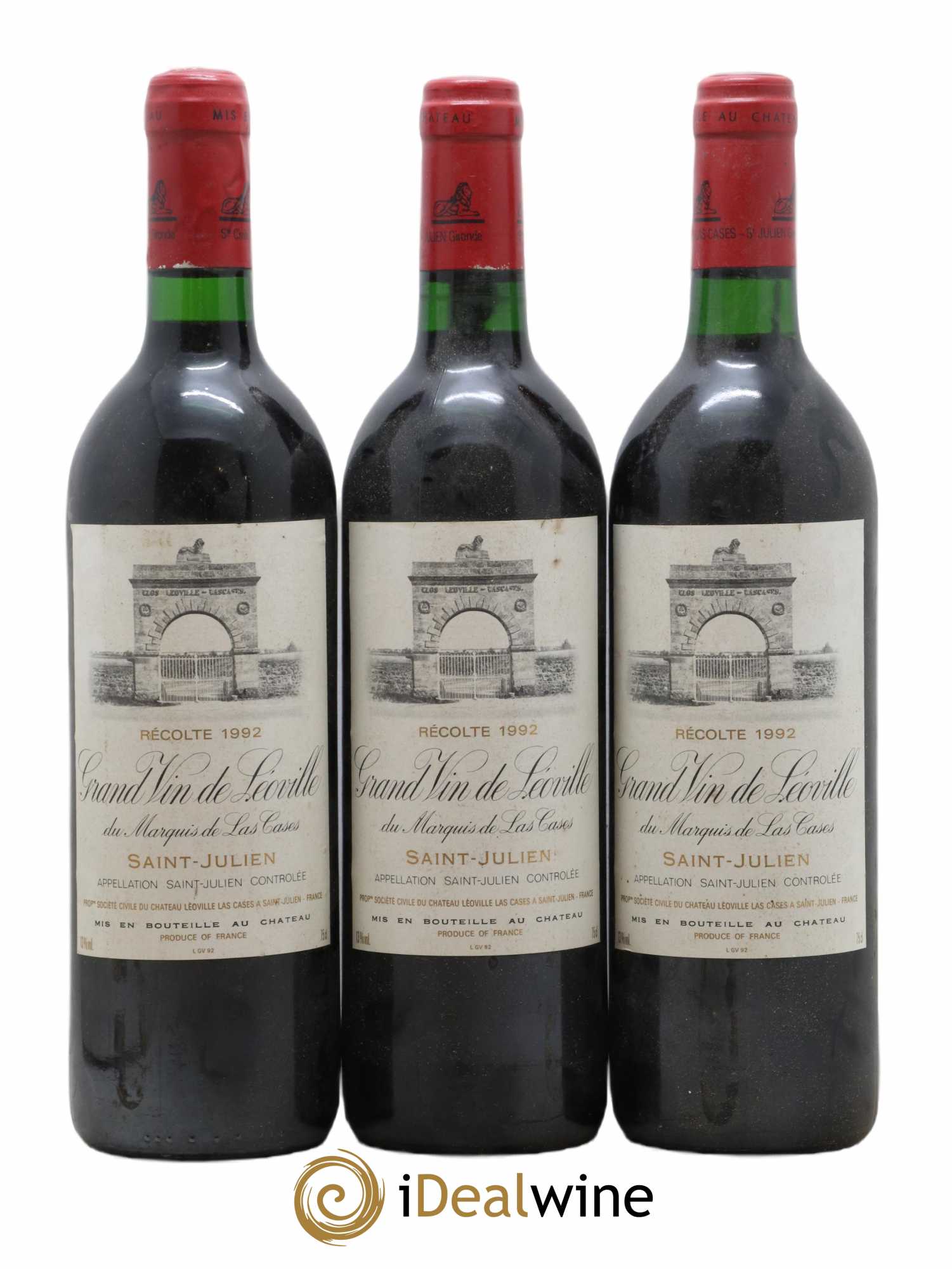 Château Léoville Las Cases 2ème Grand Cru Classé 1992 - Lot de 3 bouteilles - 0