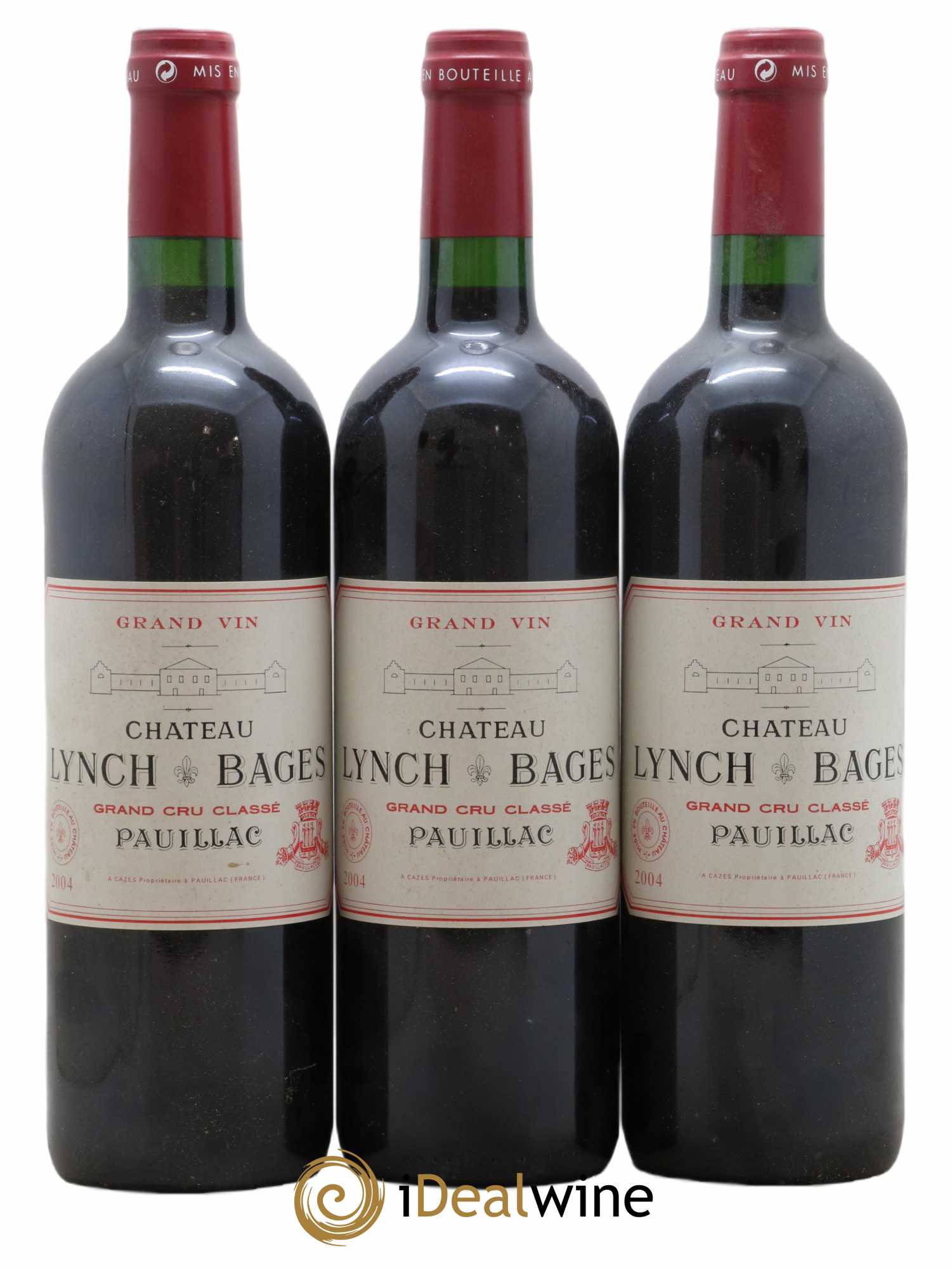 Château Lynch Bages 5ème Grand Cru Classé 2004 - Lot of 3 bottles - 0