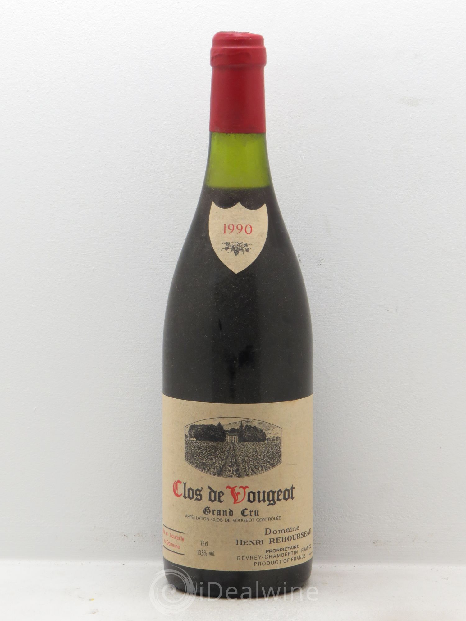 Clos de Vougeot Grand Cru Henri Rebourseau (Domaine) 1990 - Lot de 1 bouteille - 0