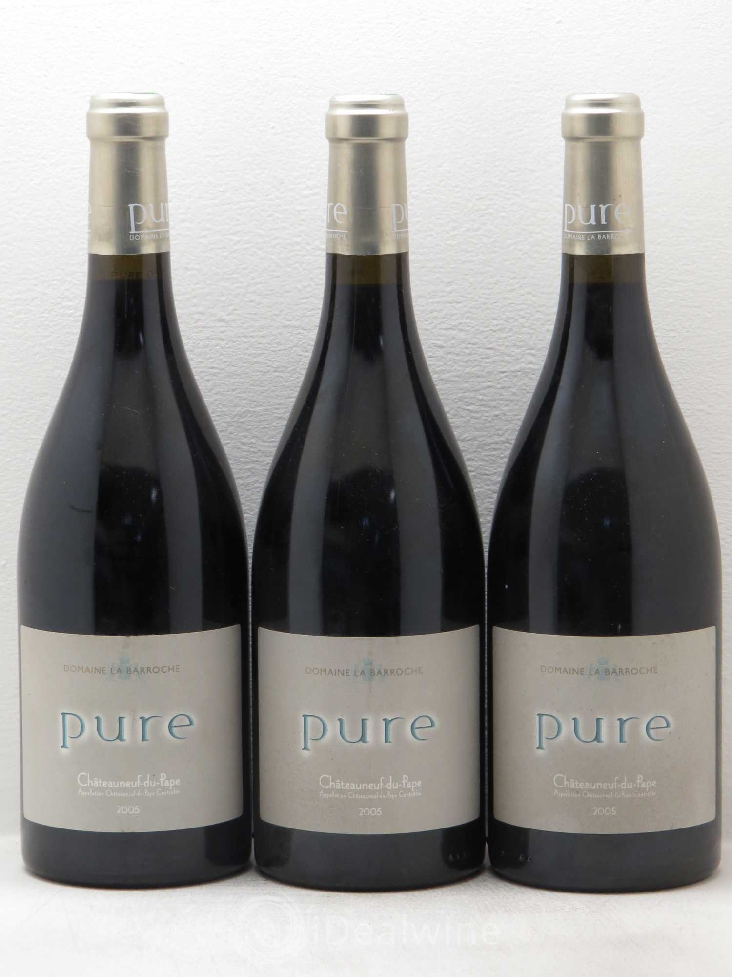 Châteauneuf-du-Pape Cuvée Pure Domaine La Barroche 2005 - Lot de 3 bouteilles - 0