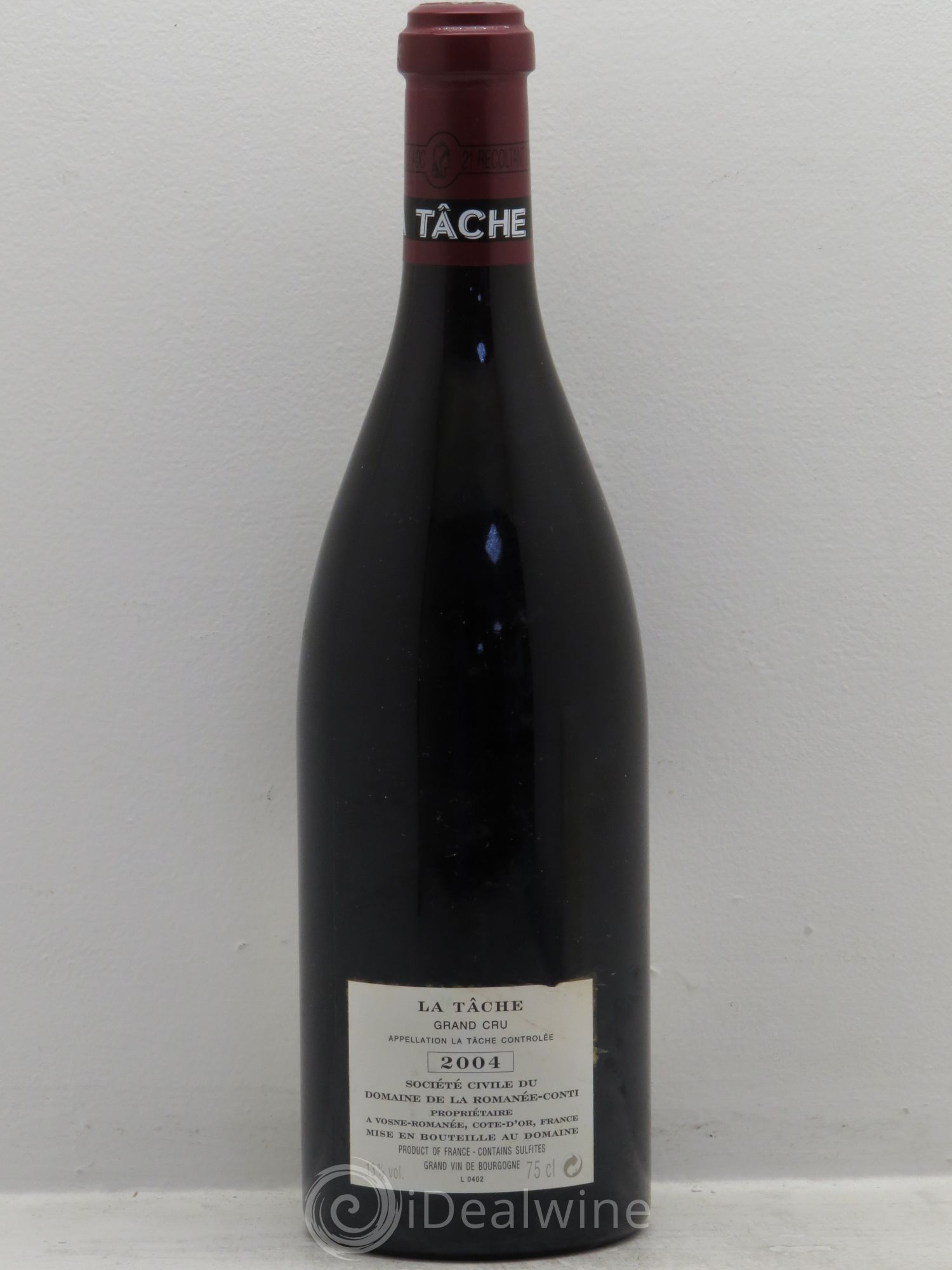 La Tâche Grand Cru Domaine de la Romanée-Conti 2004 - Lot de 1 bouteille - 1