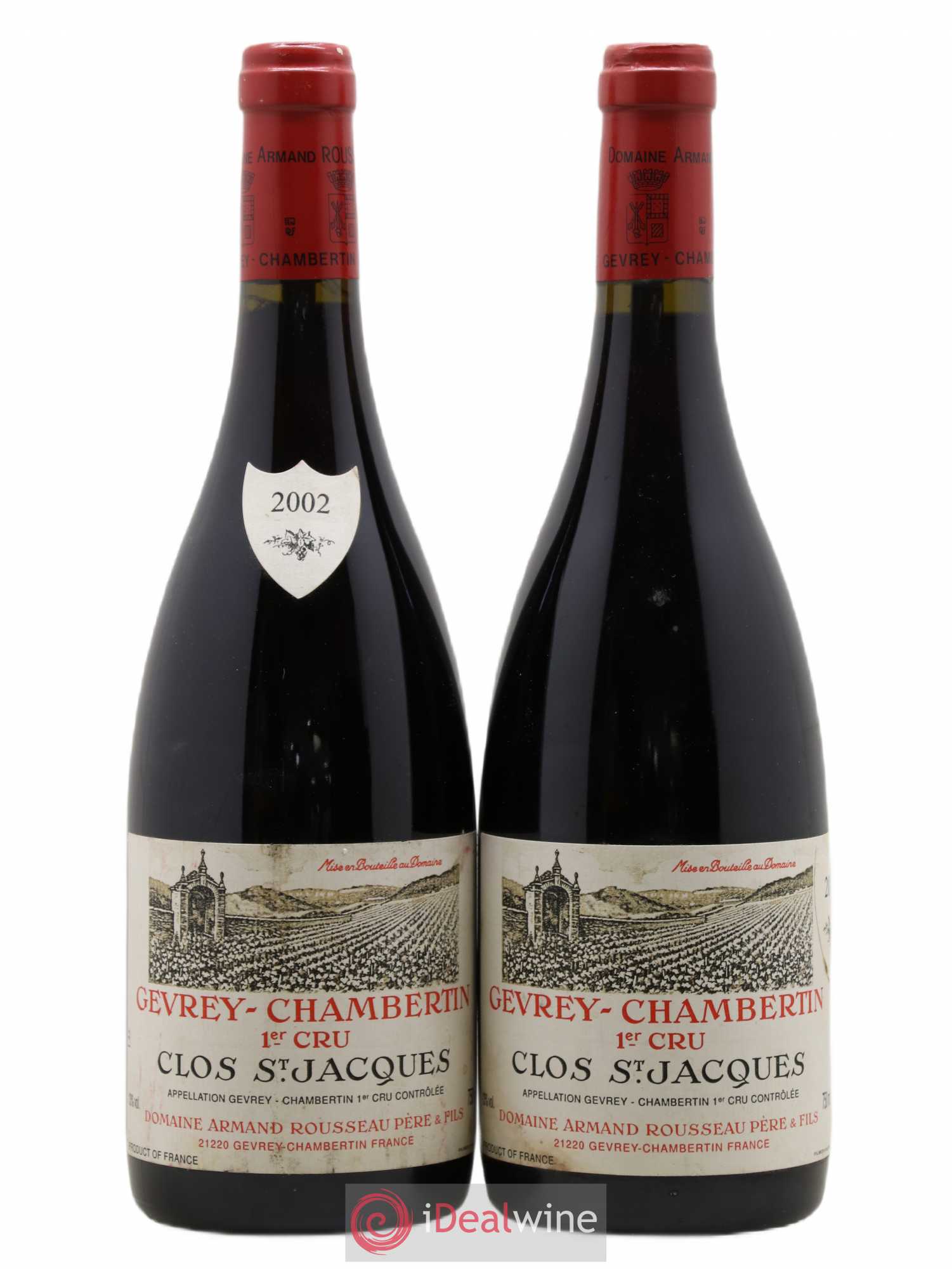 Gevrey-Chambertin 1er Cru Clos Saint-Jacques Armand Rousseau (Domaine) 2002 - Lot de 2 bouteilles - 0