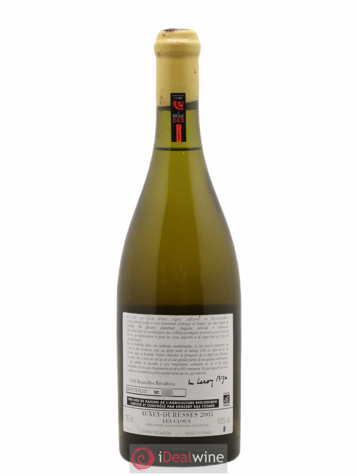 Auxey-Duresses Les Clous d'Auvenay (Domaine) 2005 - Lot de 1 bouteille - 1