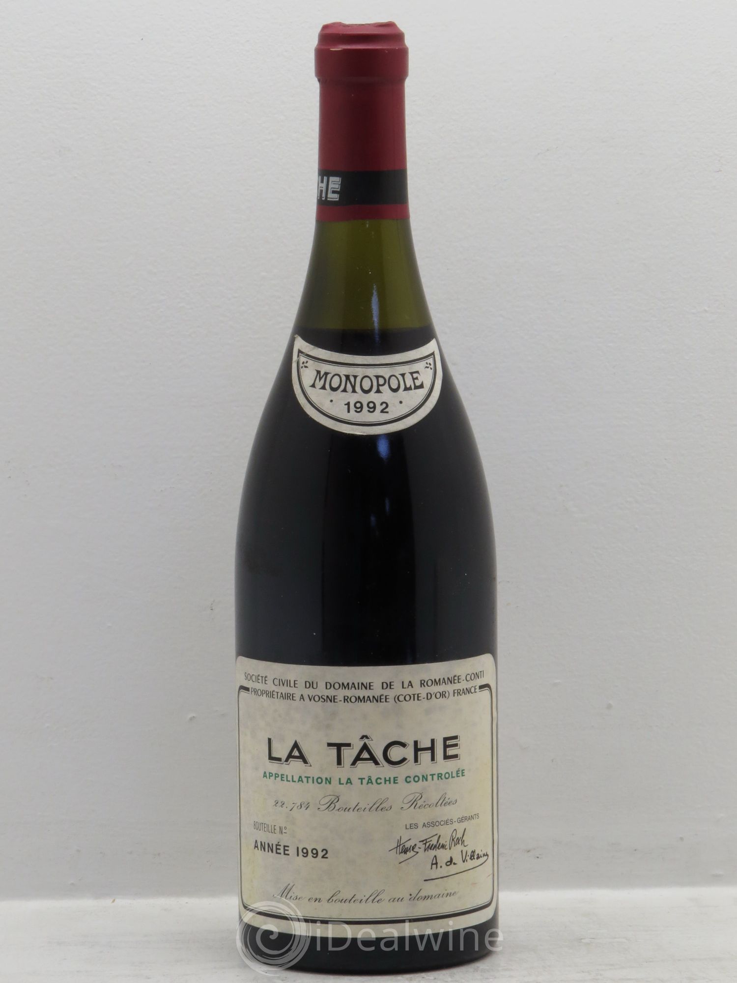 La Tâche Grand Cru Domaine de la Romanée-Conti 1992 - Lot de 1 bouteille - 0