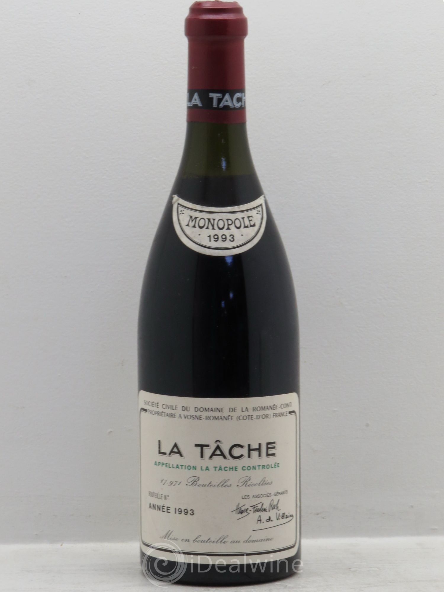 La Tâche Grand Cru Domaine de la Romanée-Conti 1993 - Lot de 1 bouteille - 0