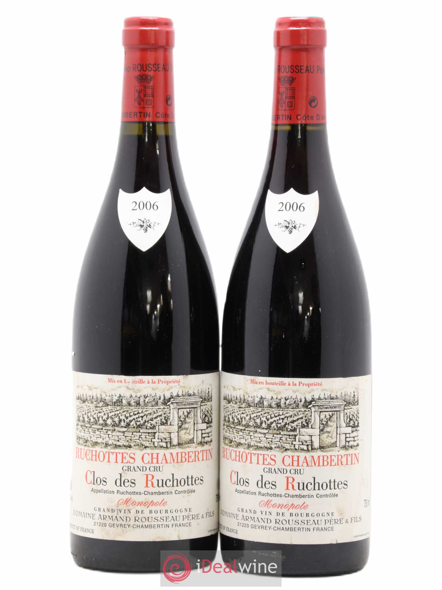Ruchottes-Chambertin Grand Cru Clos des Ruchottes Armand Rousseau (Domaine) 2006 - Lot de 2 bouteilles - 0