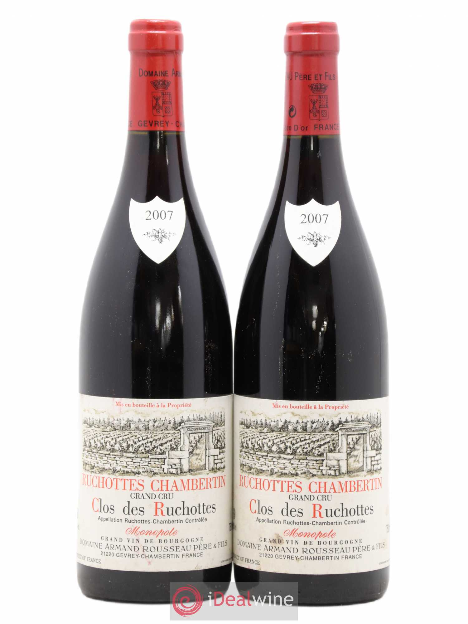Ruchottes-Chambertin Grand Cru Clos des Ruchottes Armand Rousseau (Domaine) 2007 - Lot de 2 bouteilles - 0