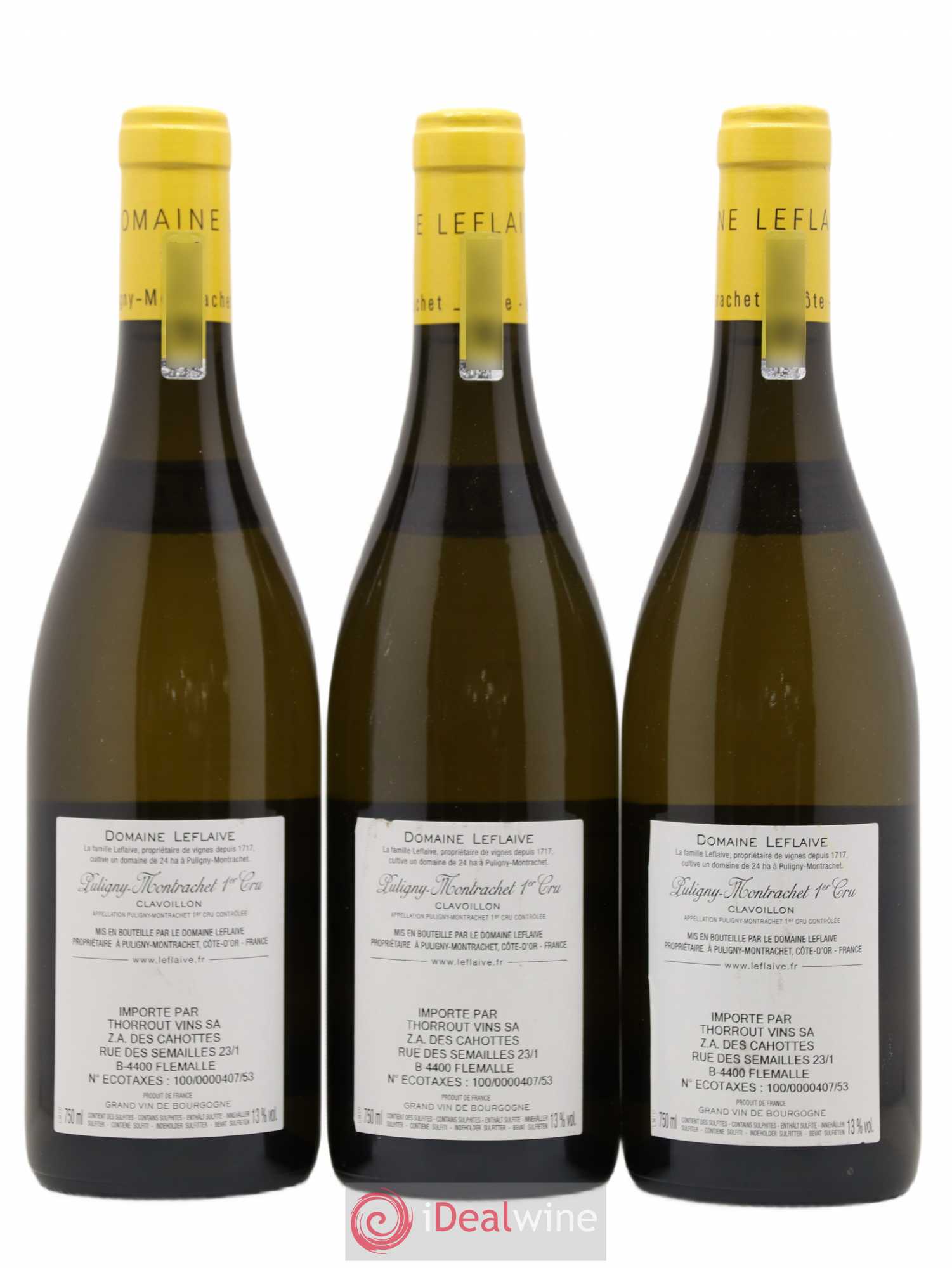 Puligny-Montrachet 1er Cru Clavoillon Leflaive (Domaine) 2017 - Lot de 3 bouteilles - 1
