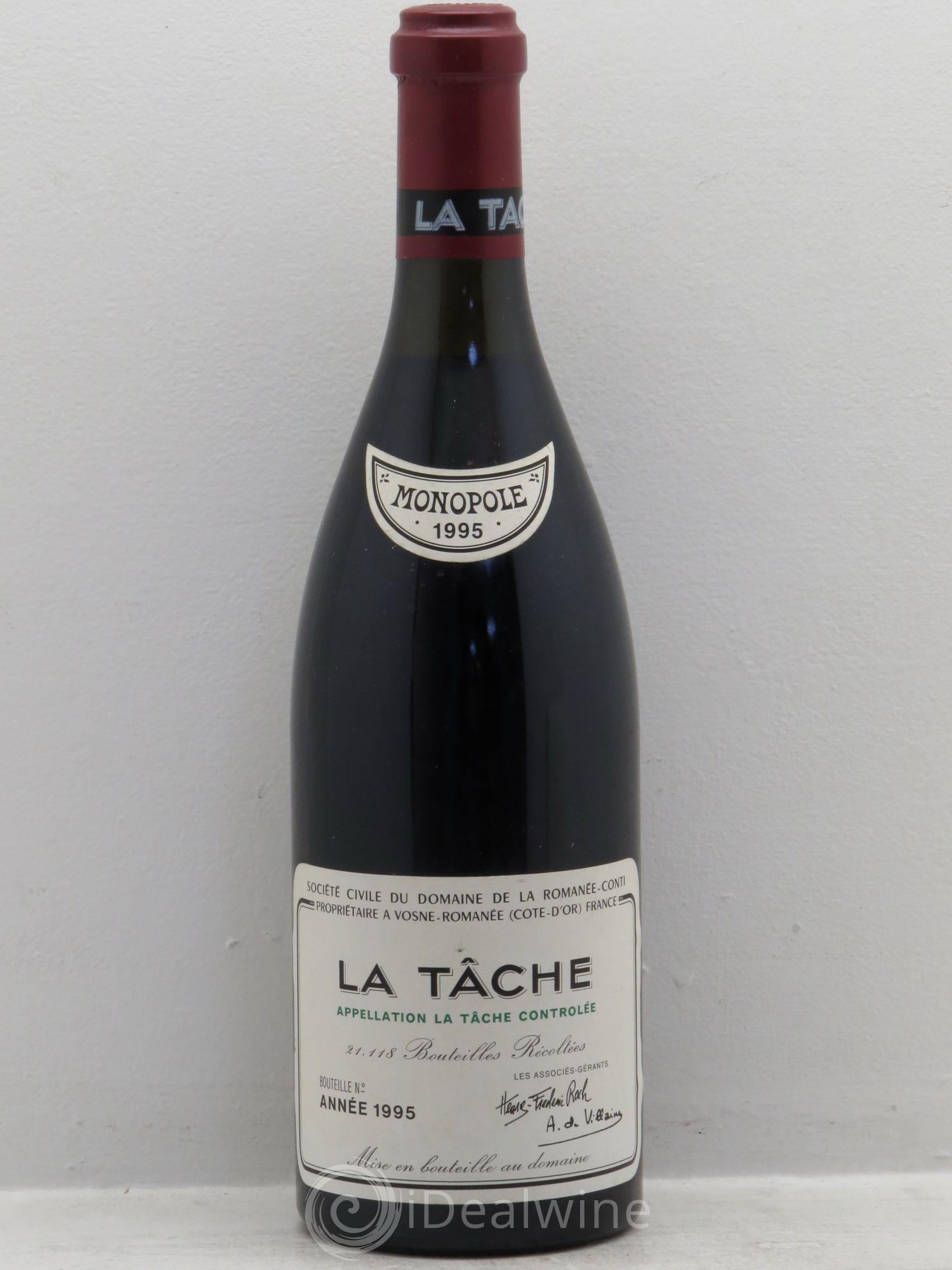 La Tâche Grand Cru Domaine de la Romanée-Conti 1995 - Lot de 1 bouteille - 0
