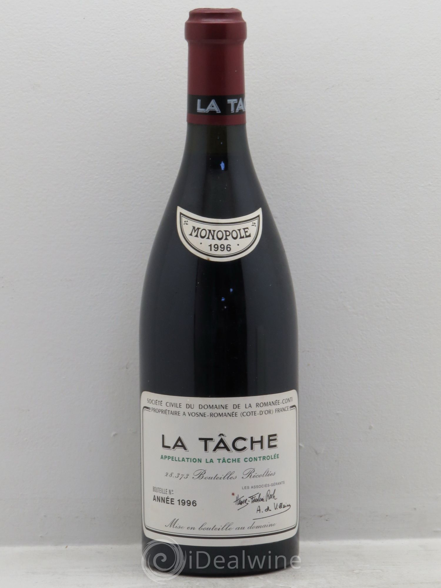 La Tâche Grand Cru Domaine de la Romanée-Conti 1996 - Lot de 1 bouteille - 0