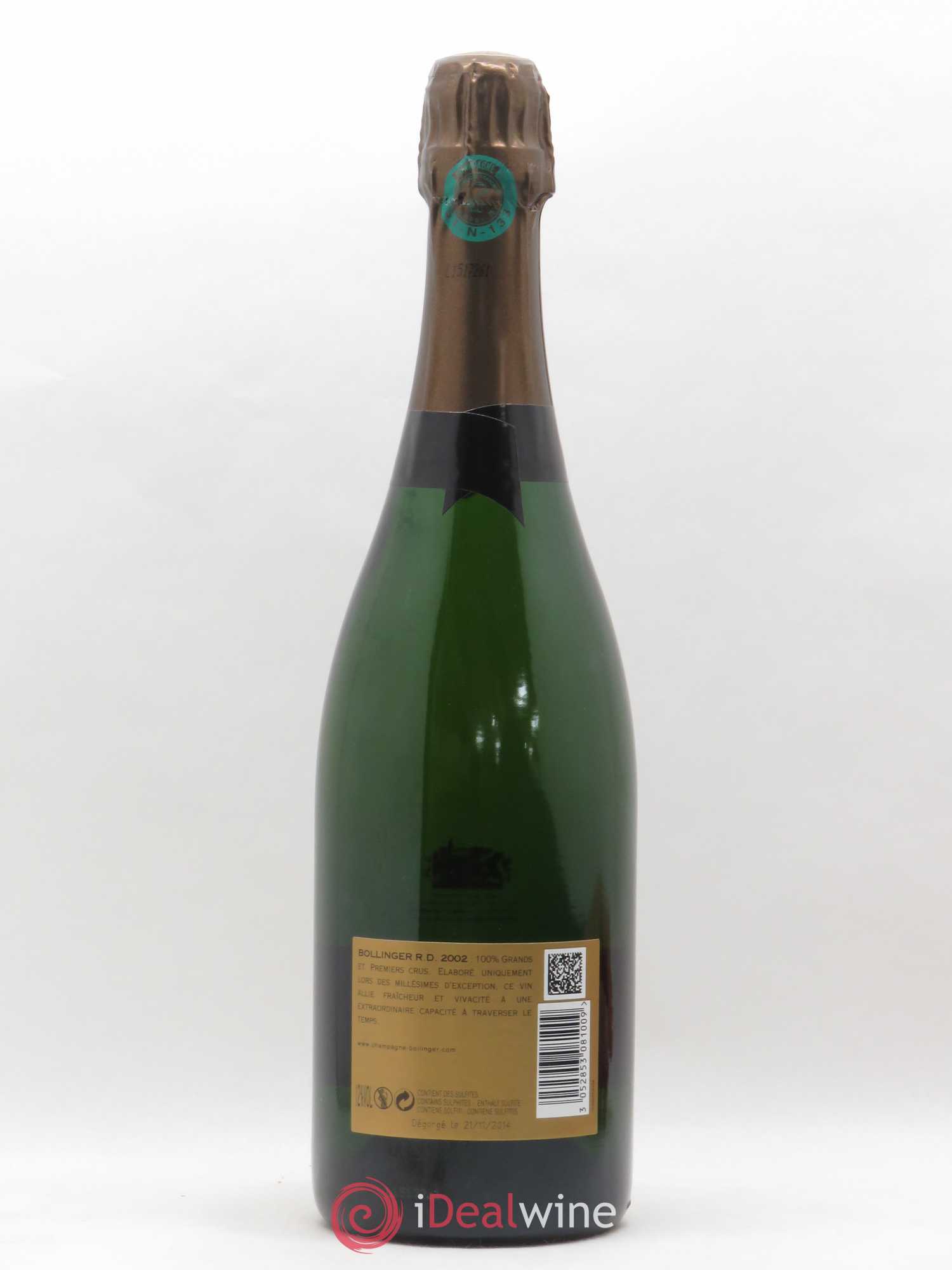 R.D. Extra-Brut Bollinger 2002 - Lot de 1 bouteille - 1