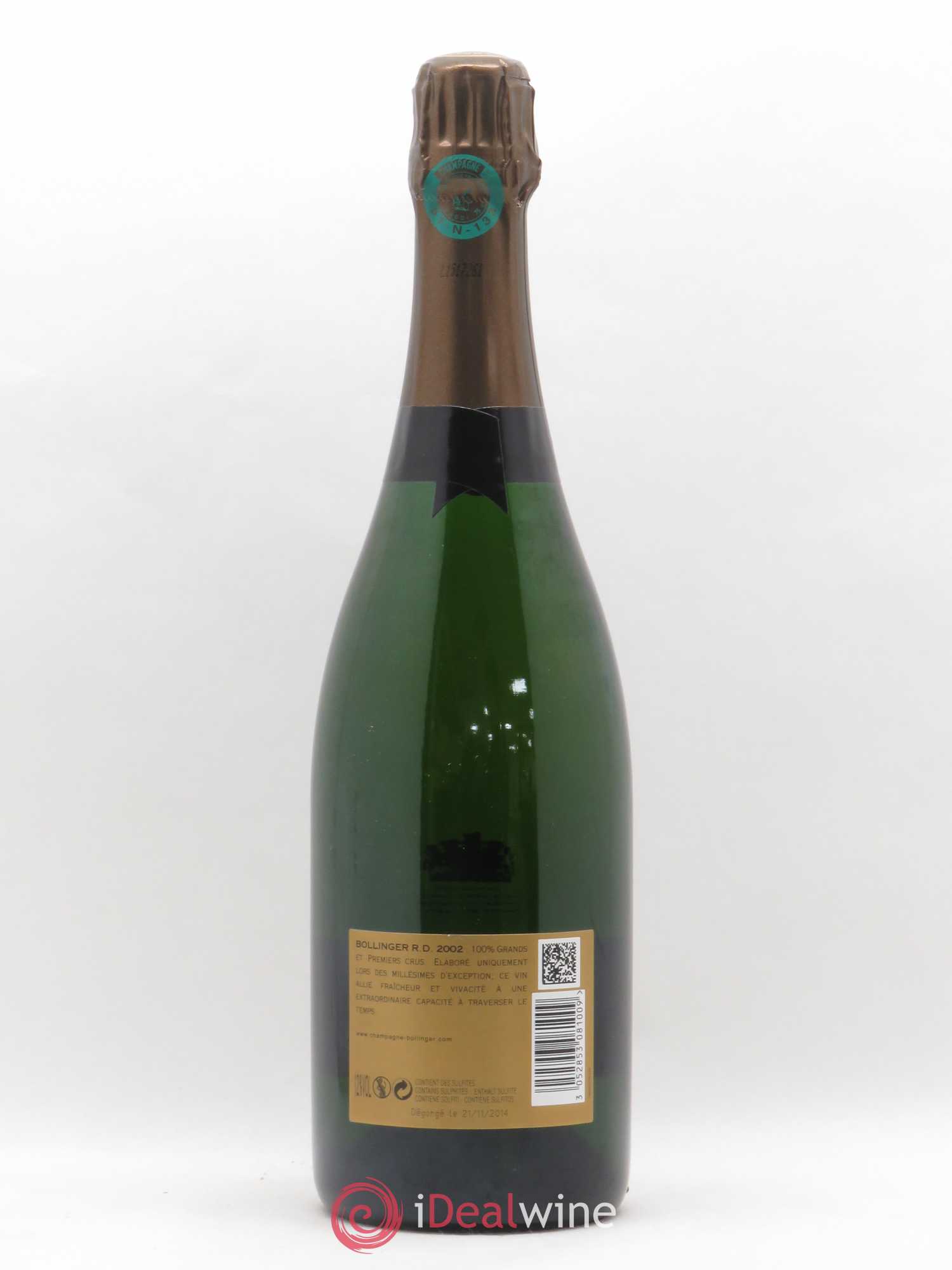 R.D. Extra-Brut Bollinger 2002 - Lot de 1 bouteille - 1