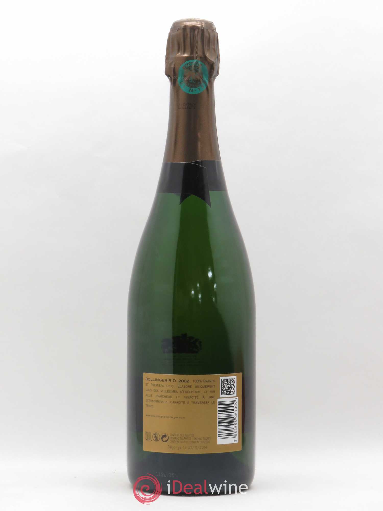 R.D. Extra-Brut Bollinger 2002 - Lot de 1 bouteille - 1