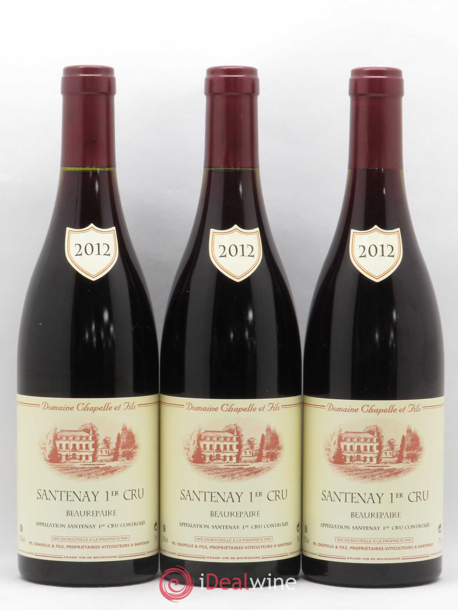 Santenay 1er Cru Beaurepaire Domaine Chapelle 2012 - Posten von 6 Flaschen - 1