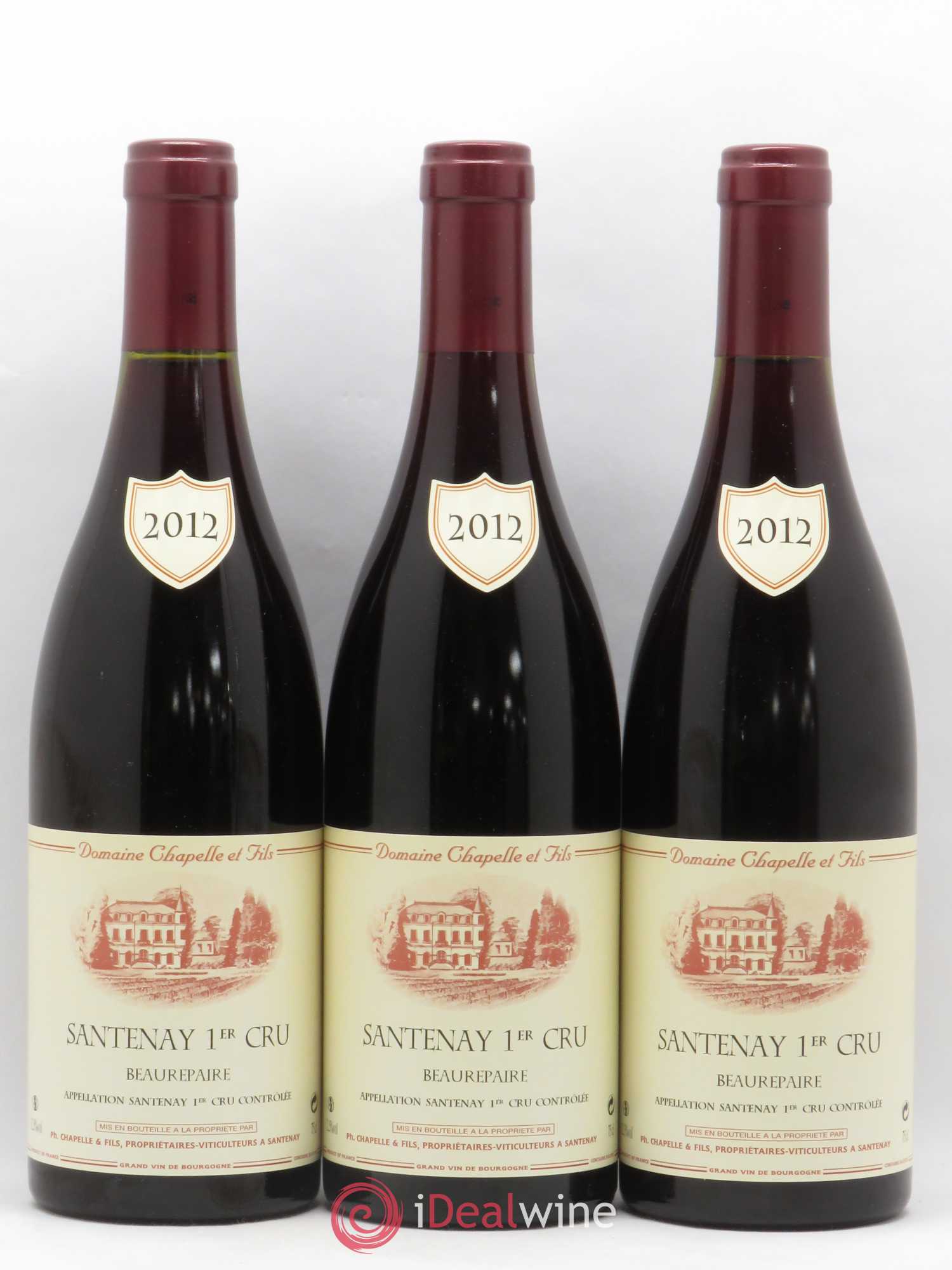 Santenay 1er Cru Beaurepaire Domaine Chapelle 2012 - Posten von 6 Flaschen - 2