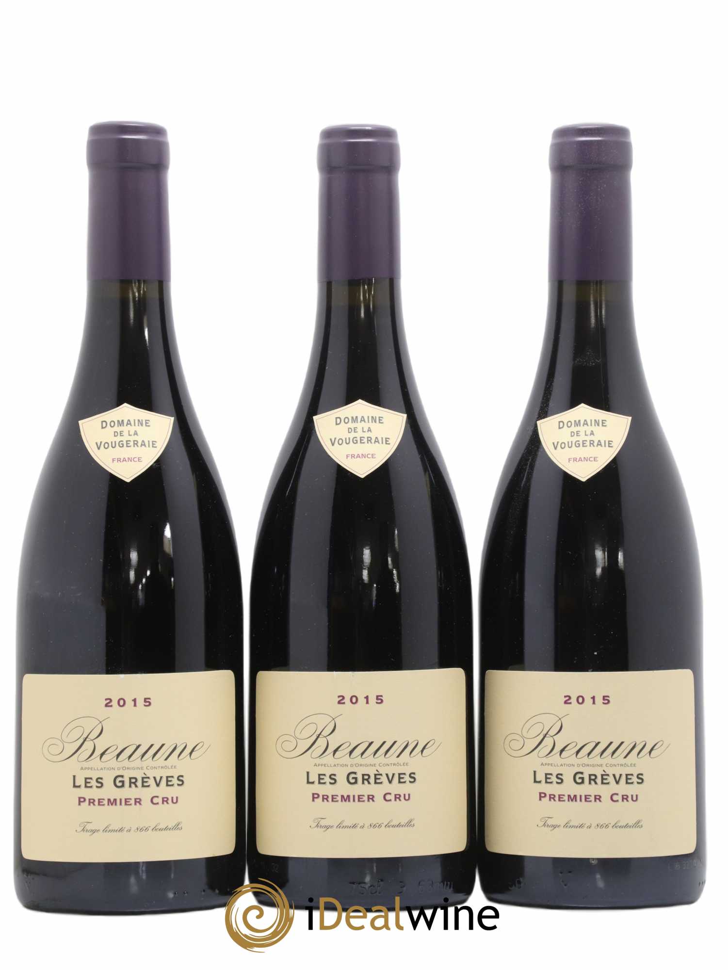Beaune 1er Cru Les Grèves La Vougeraie 2015 - Lot de 3 bouteilles - 0