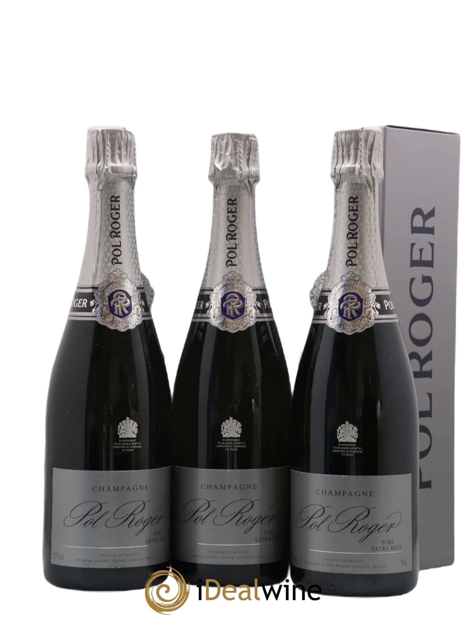 Pure Extra-Brut Pol Roger - Lot de 3 bouteilles - 0