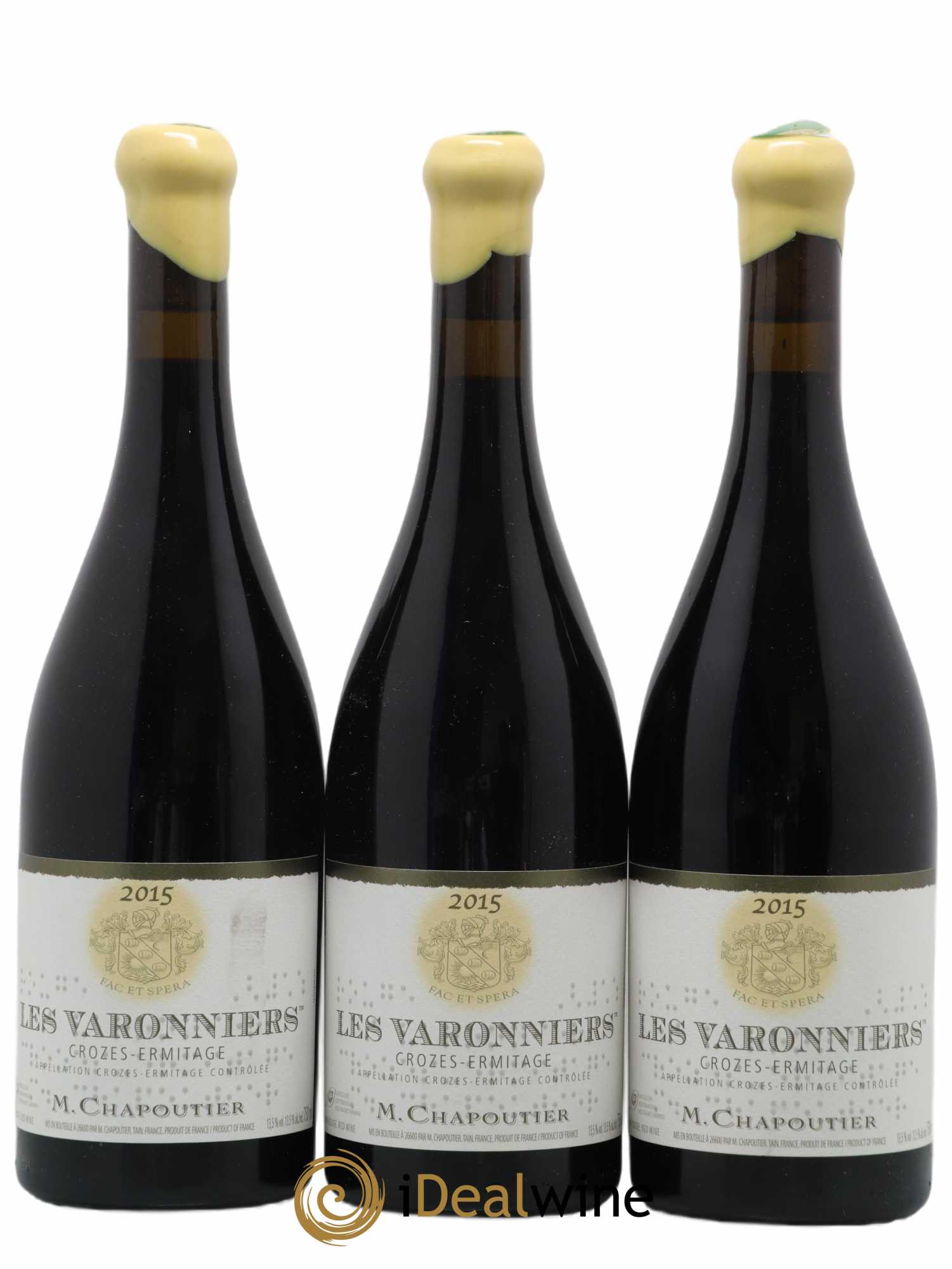 Crozes-Hermitage Les Varonniers Chapoutier 2015 - Lot of 3 bottles - 0