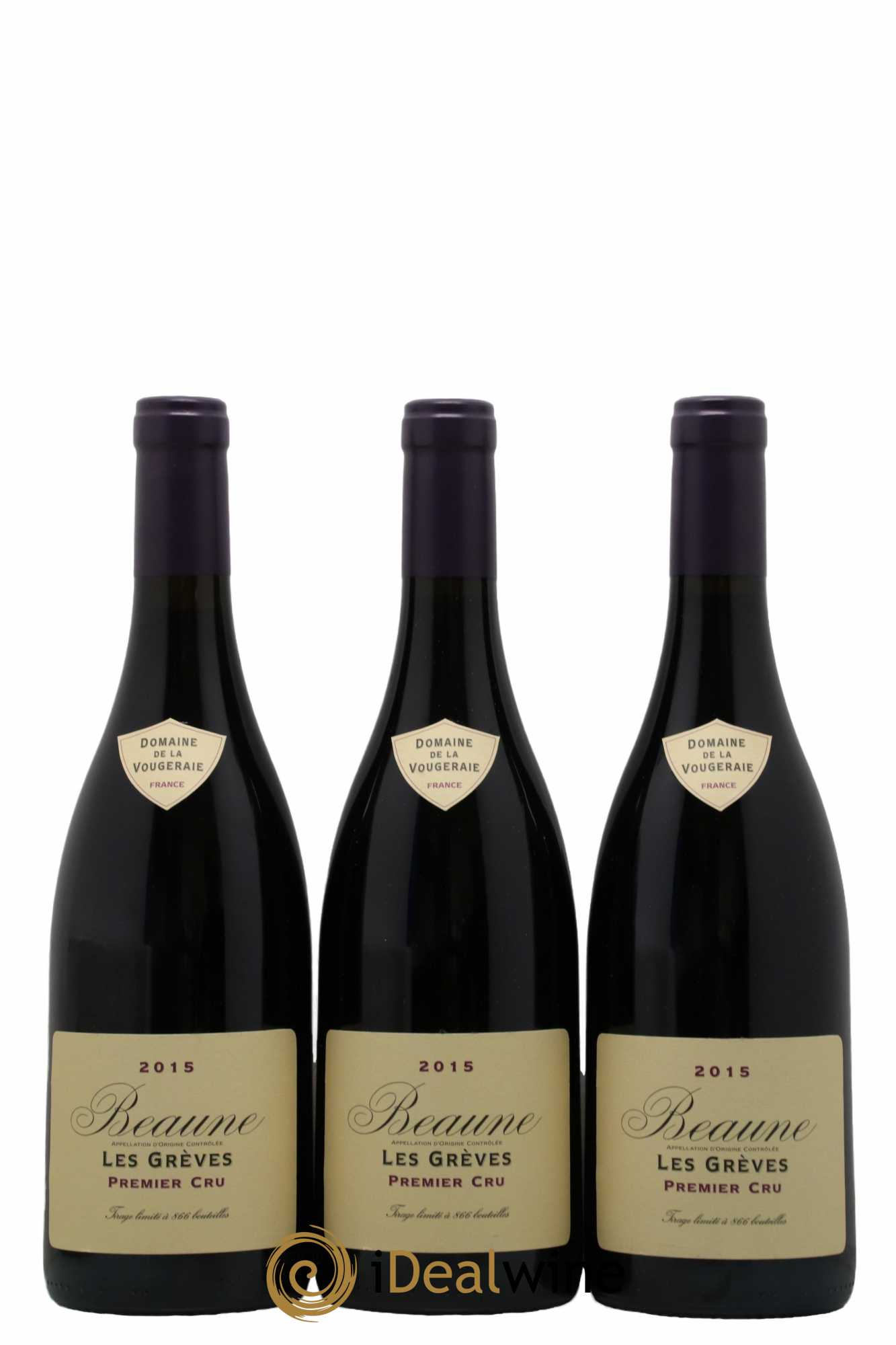 Beaune 1er Cru Les Grèves La Vougeraie 2015 - Lot de 3 bouteilles - 0