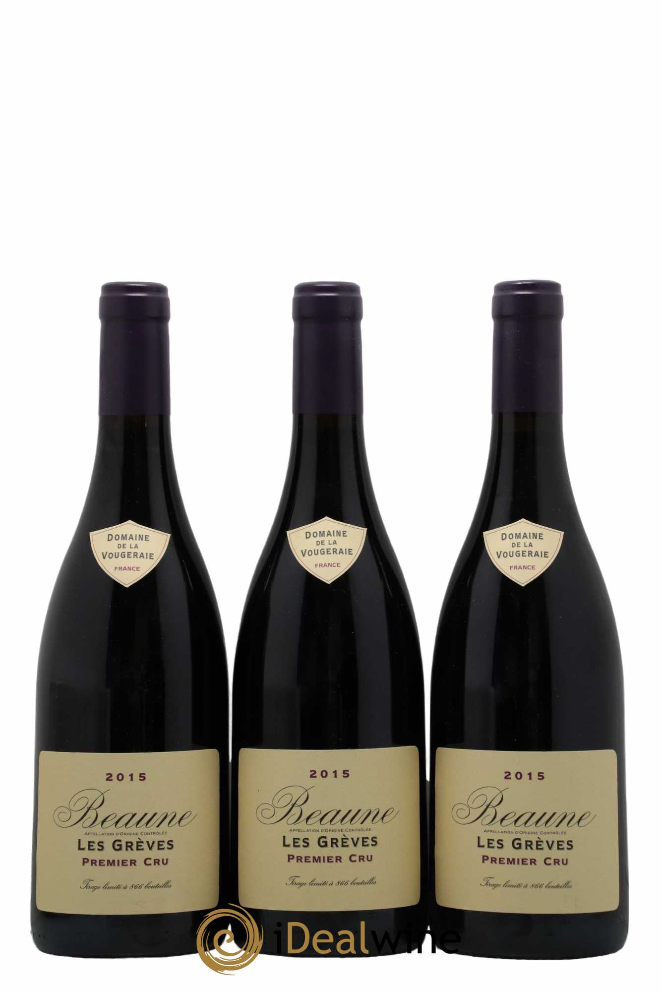 Beaune 1er Cru Les Grèves La Vougeraie 2015 - Lot of 3 bottles - 0
