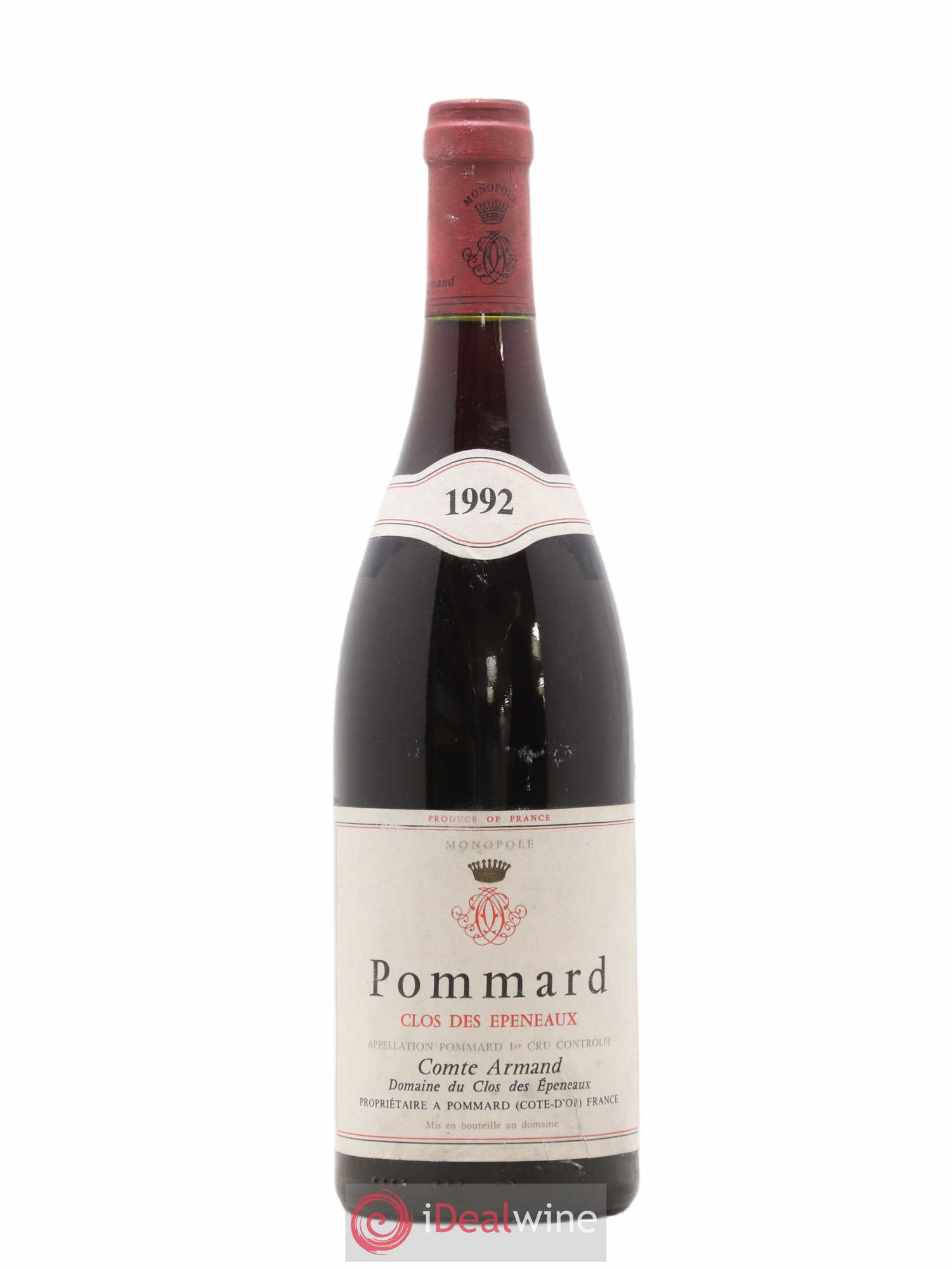 Pommard 1er Cru Clos des Epeneaux Comte Armand 1992 - Lot de 1 bouteille - 0