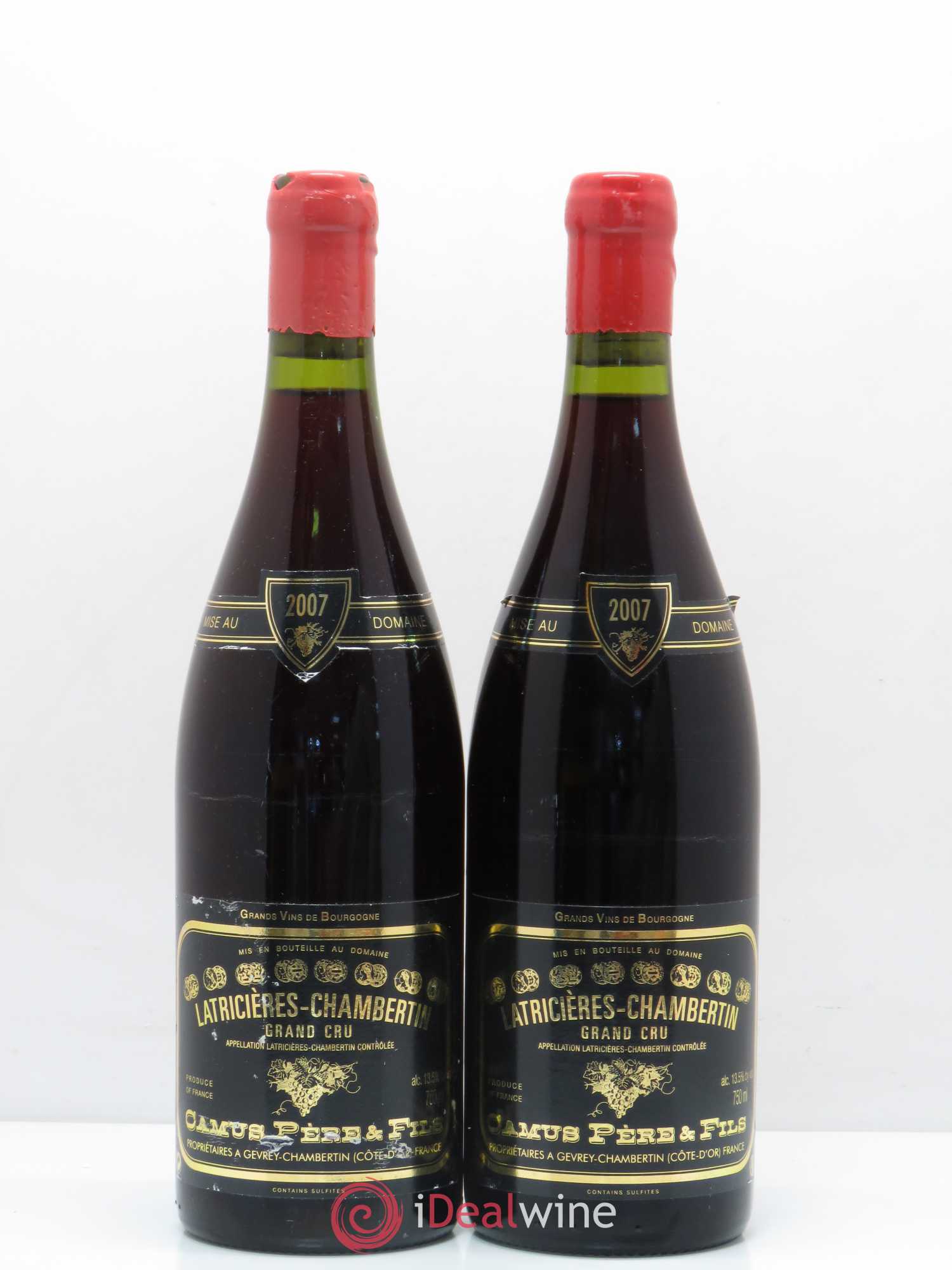 Latricières-Chambertin Grand Cru Domaine Camus 2007 - Lot de 2 bouteilles - 0
