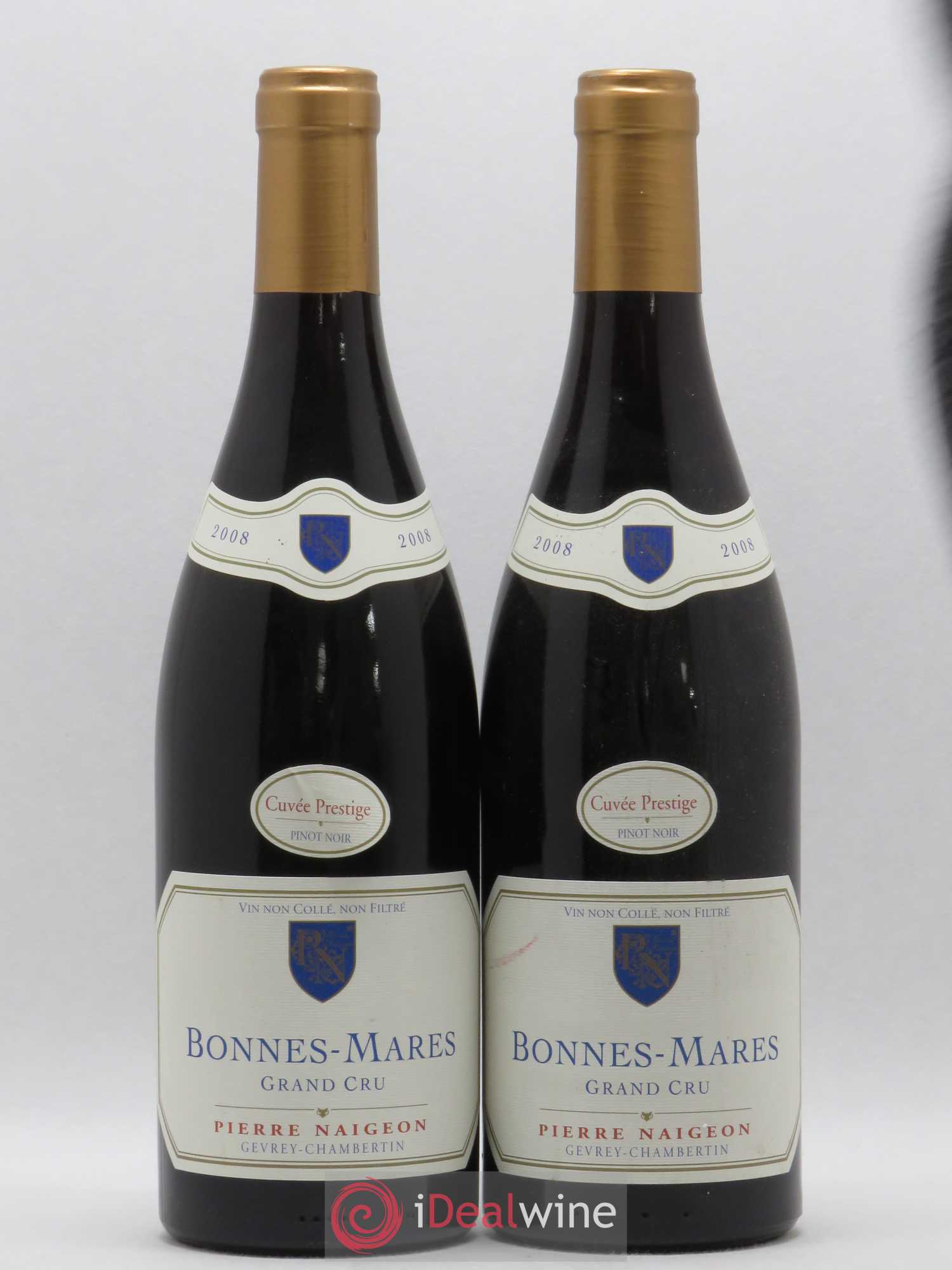 Bonnes-Mares Grand Cru Cuvée Prestige Pierre Naigeon (Domaine) 2008 - Lot de 2 bouteilles - 0