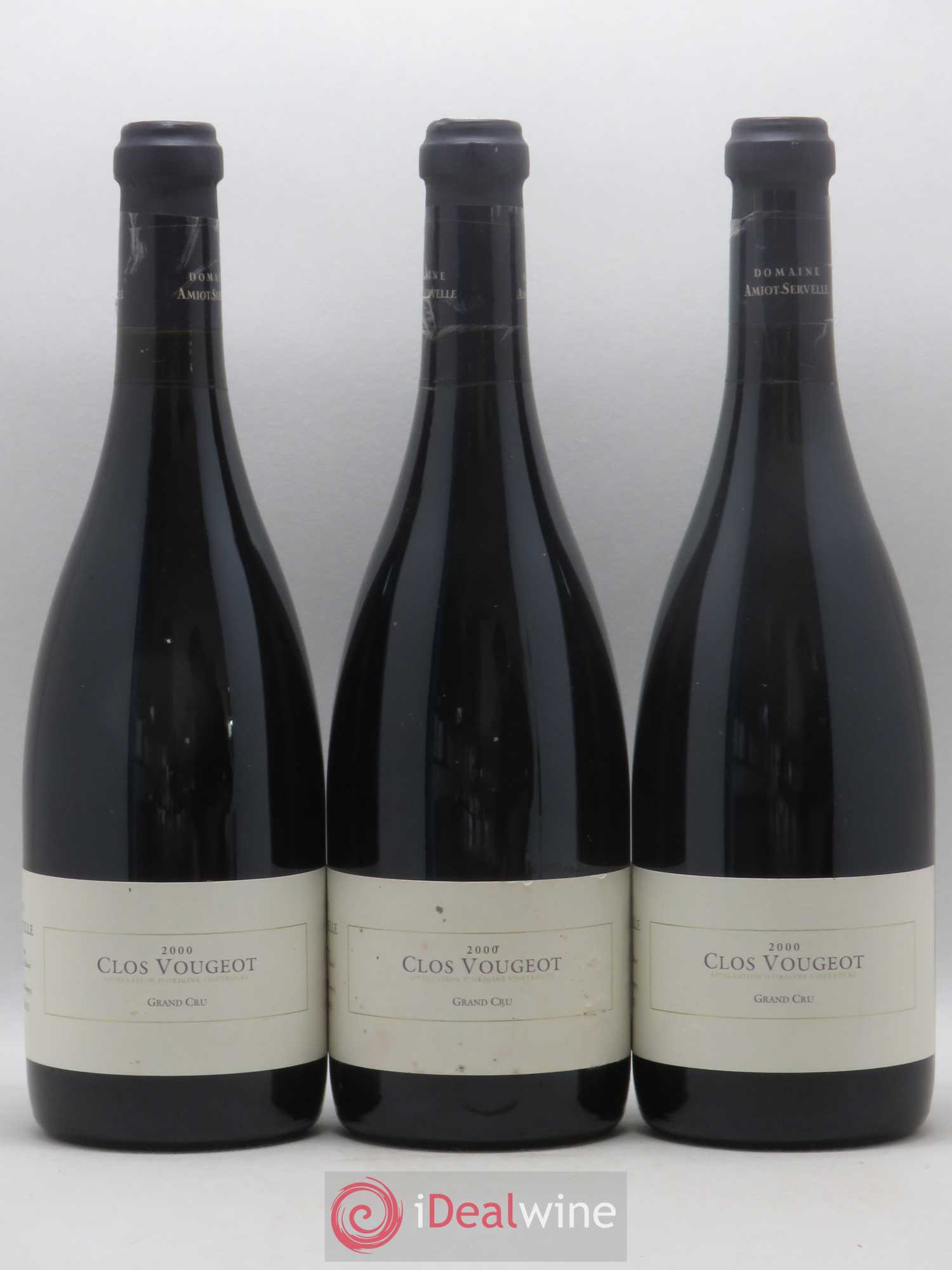 Clos de Vougeot Grand Cru Amiot-Servelle 2000 - Lot de 3 bouteilles - 0