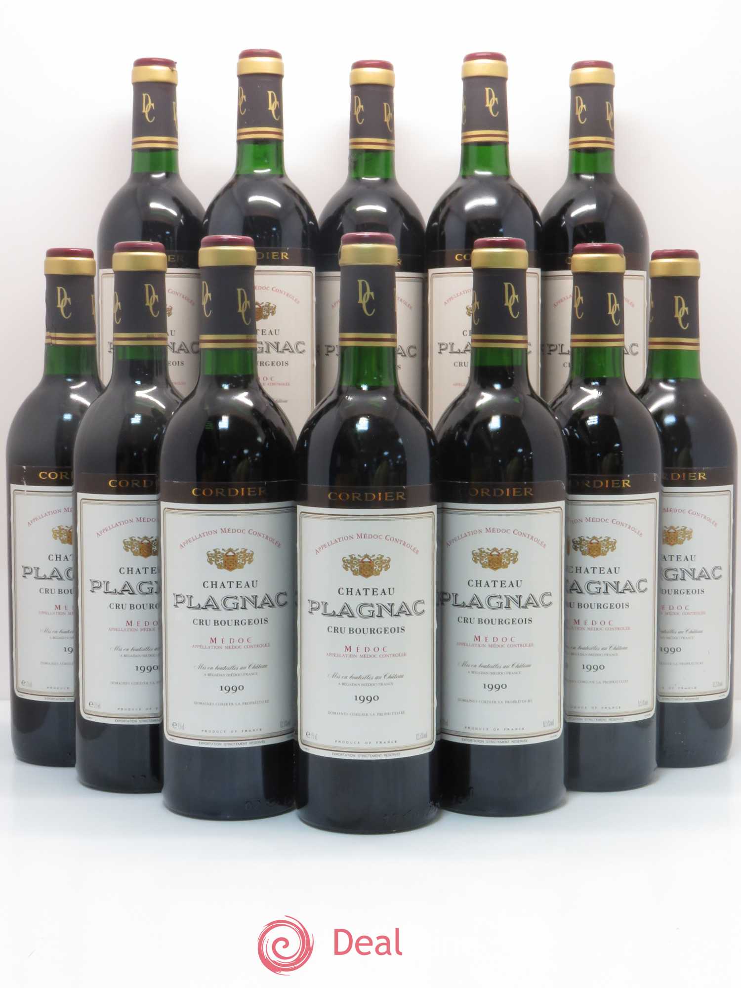 Château Plagnac Cru Bourgeois 1990 - Lot de 12 bouteilles - 0